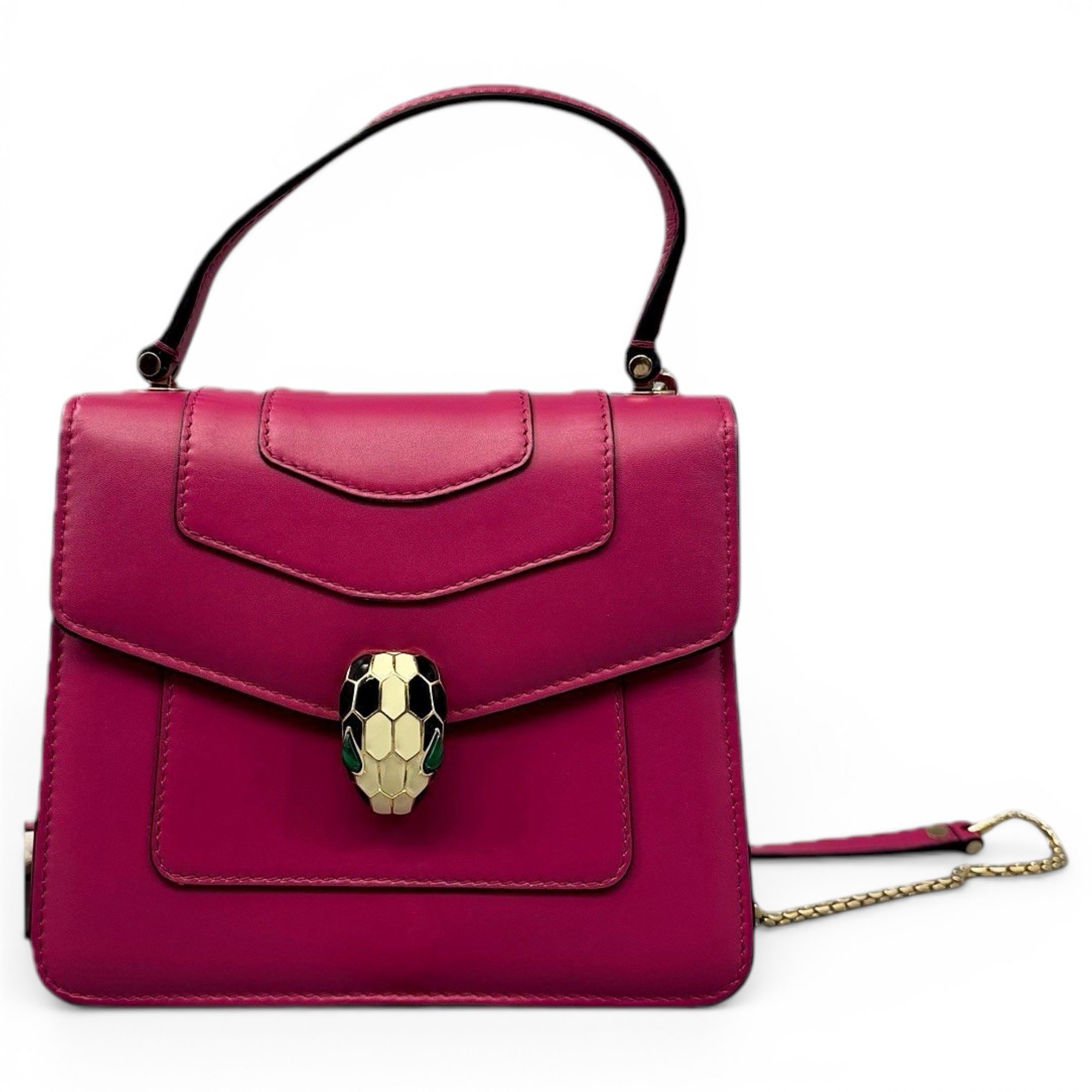 Serpenti leather handbag