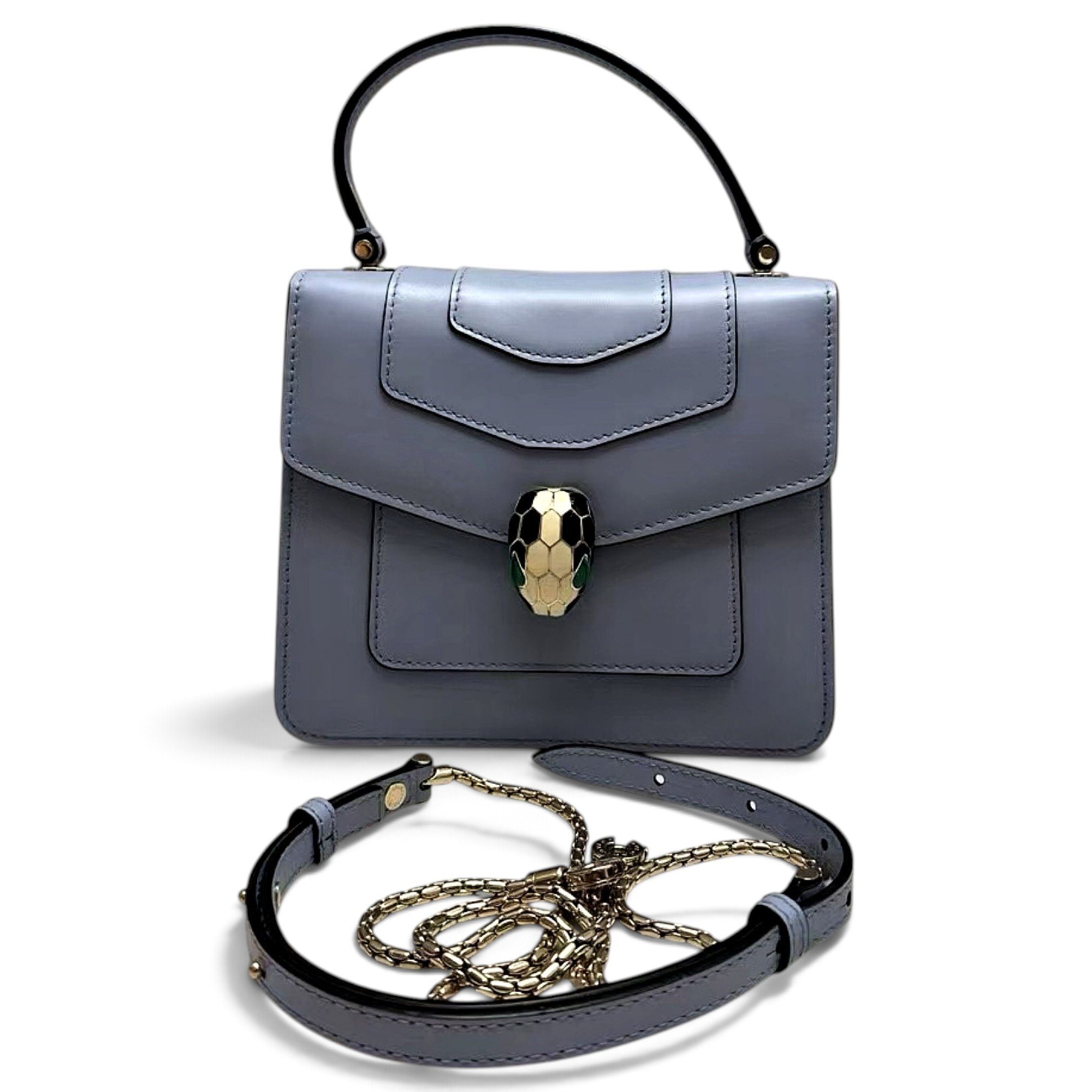 Serpenti leather handbag