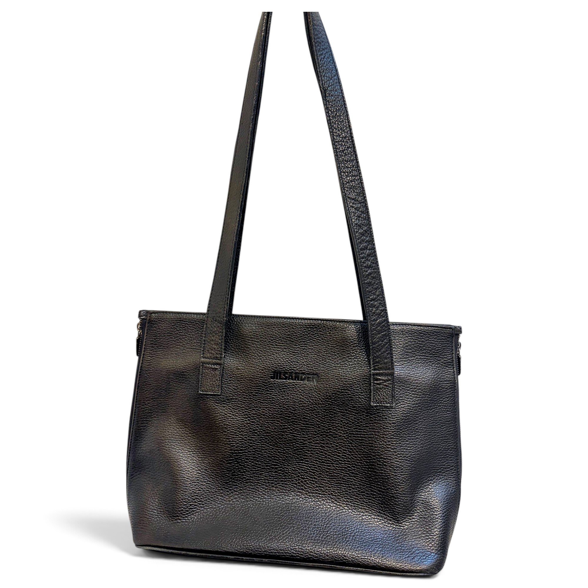Shopper leather handbag