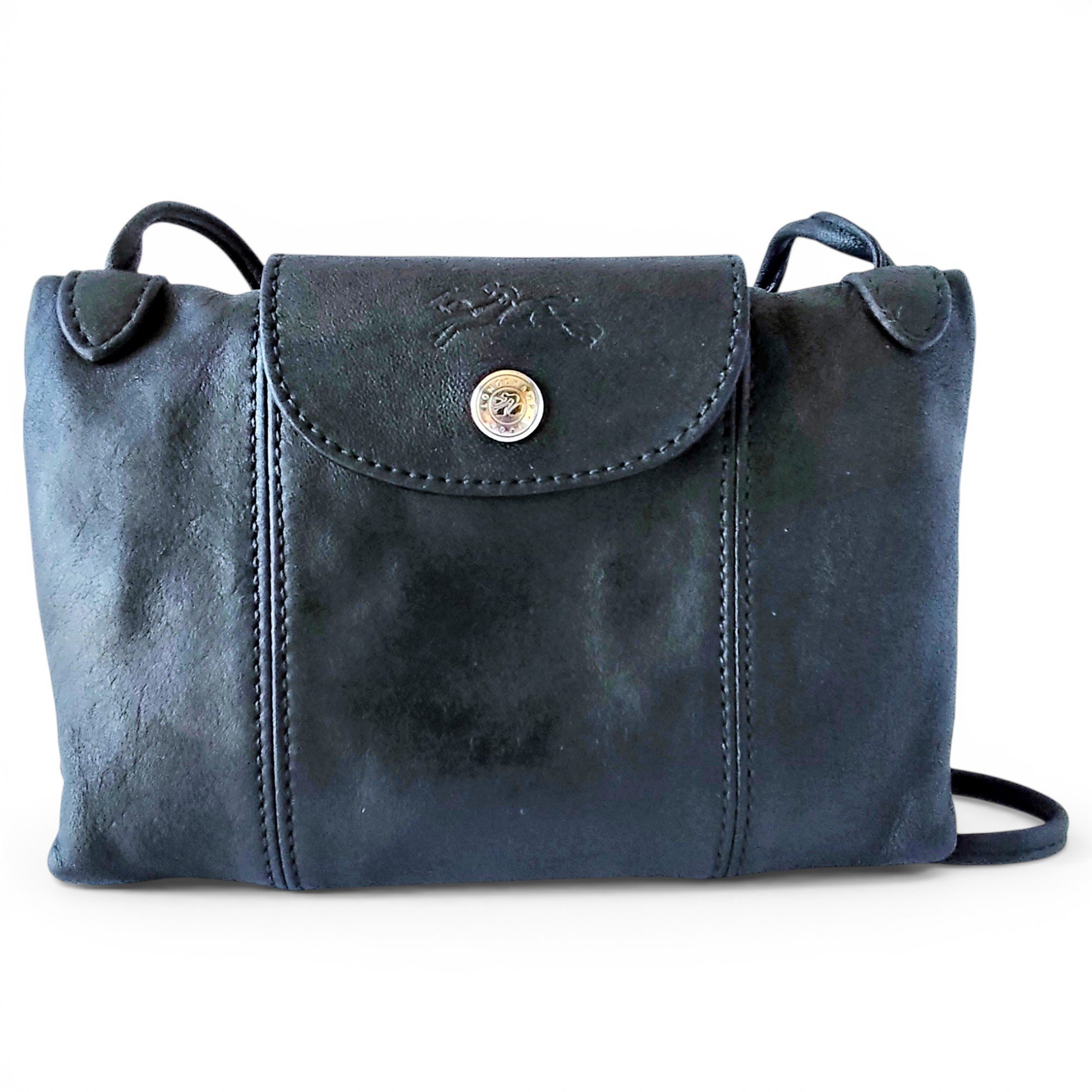 Pliage leather crossbody bag