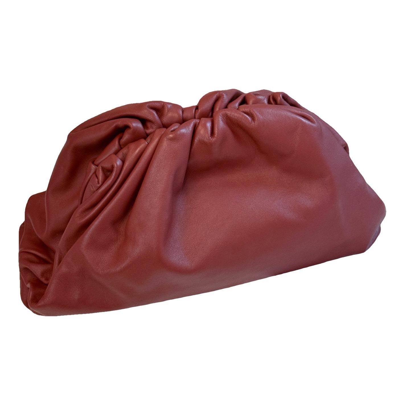 Pouch leather handbag