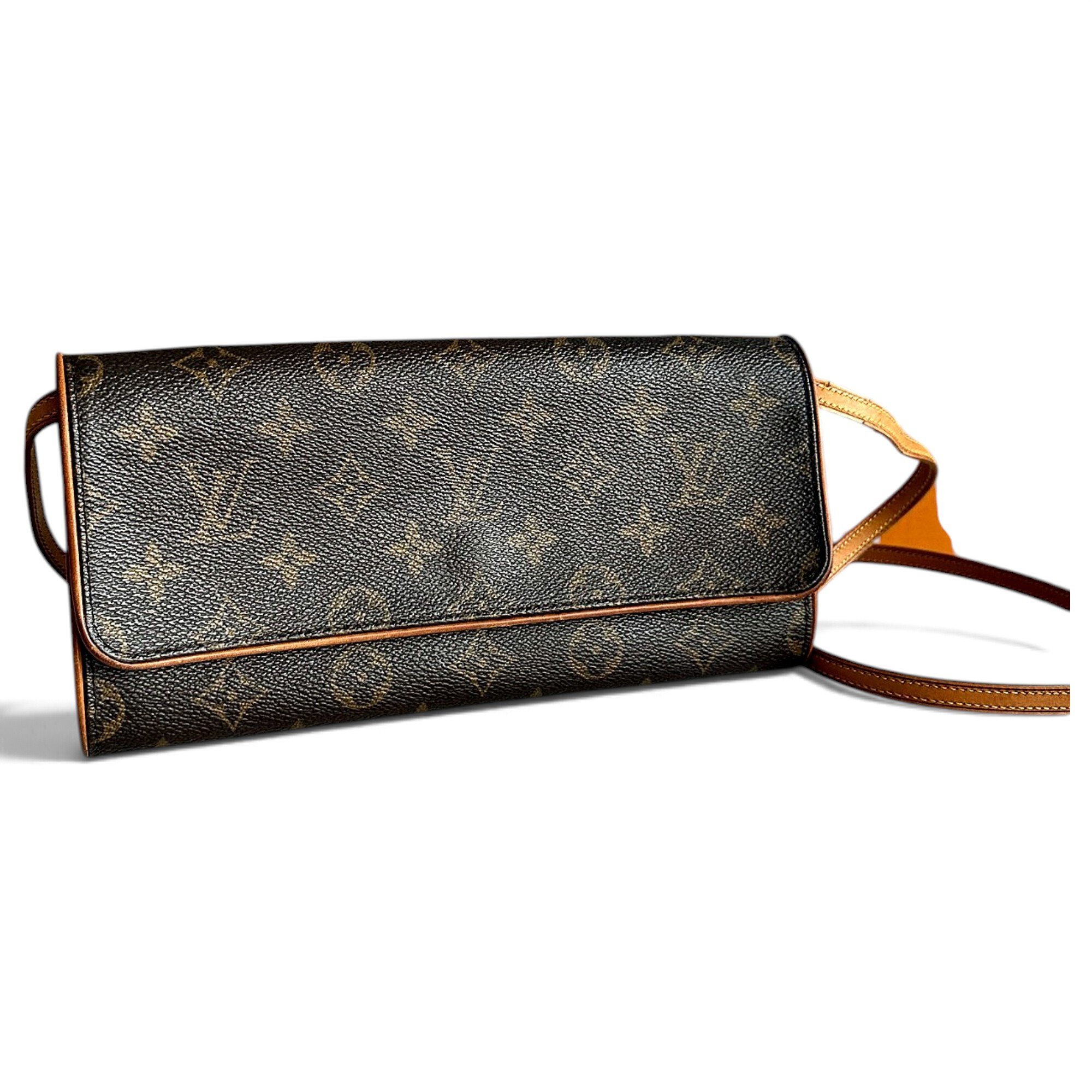 Twin leather crossbody bag