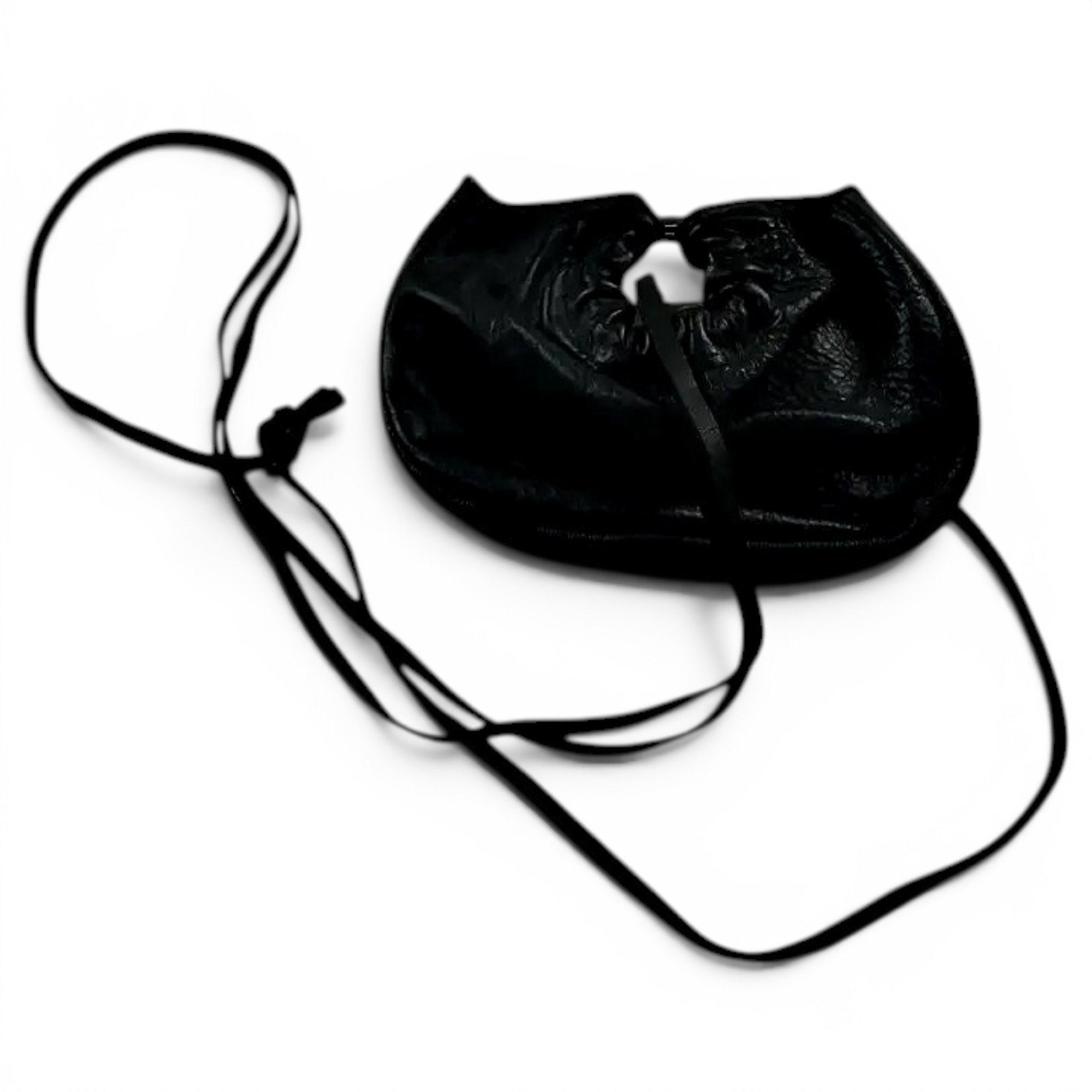 Leather clutch bag