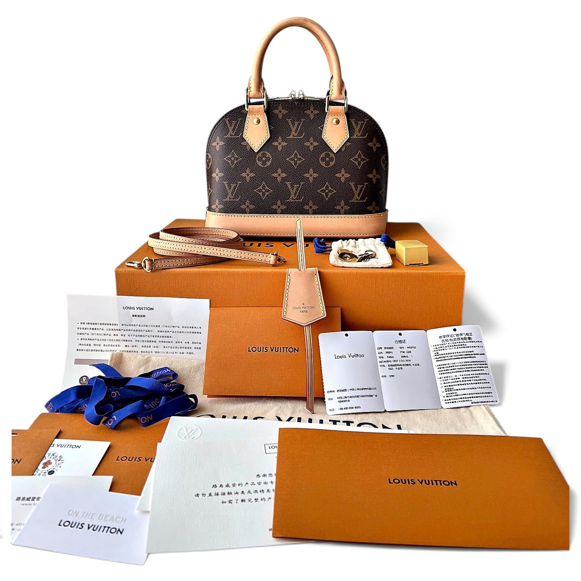 Louis Vuitton Alma leather handbag