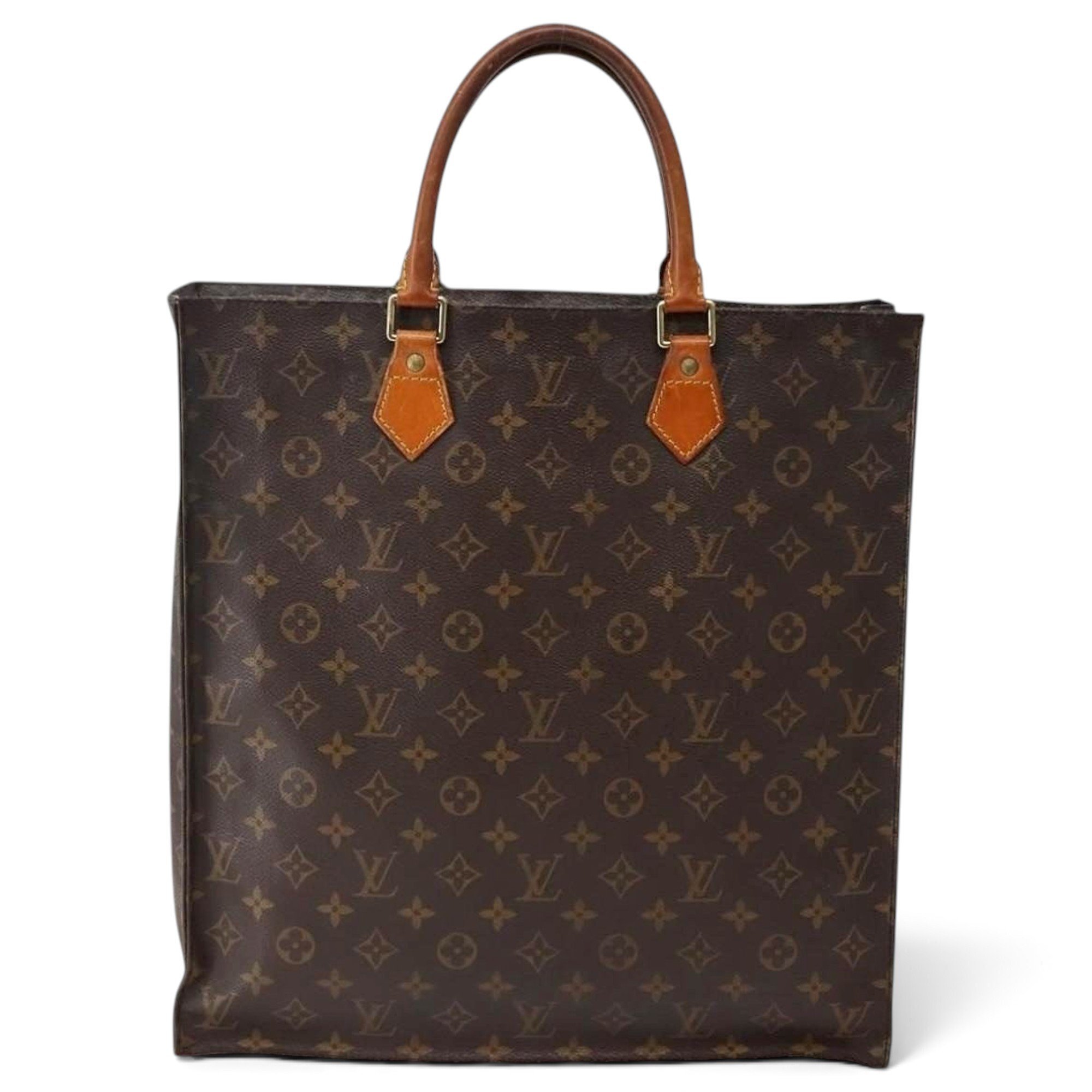 Plat leather handbag