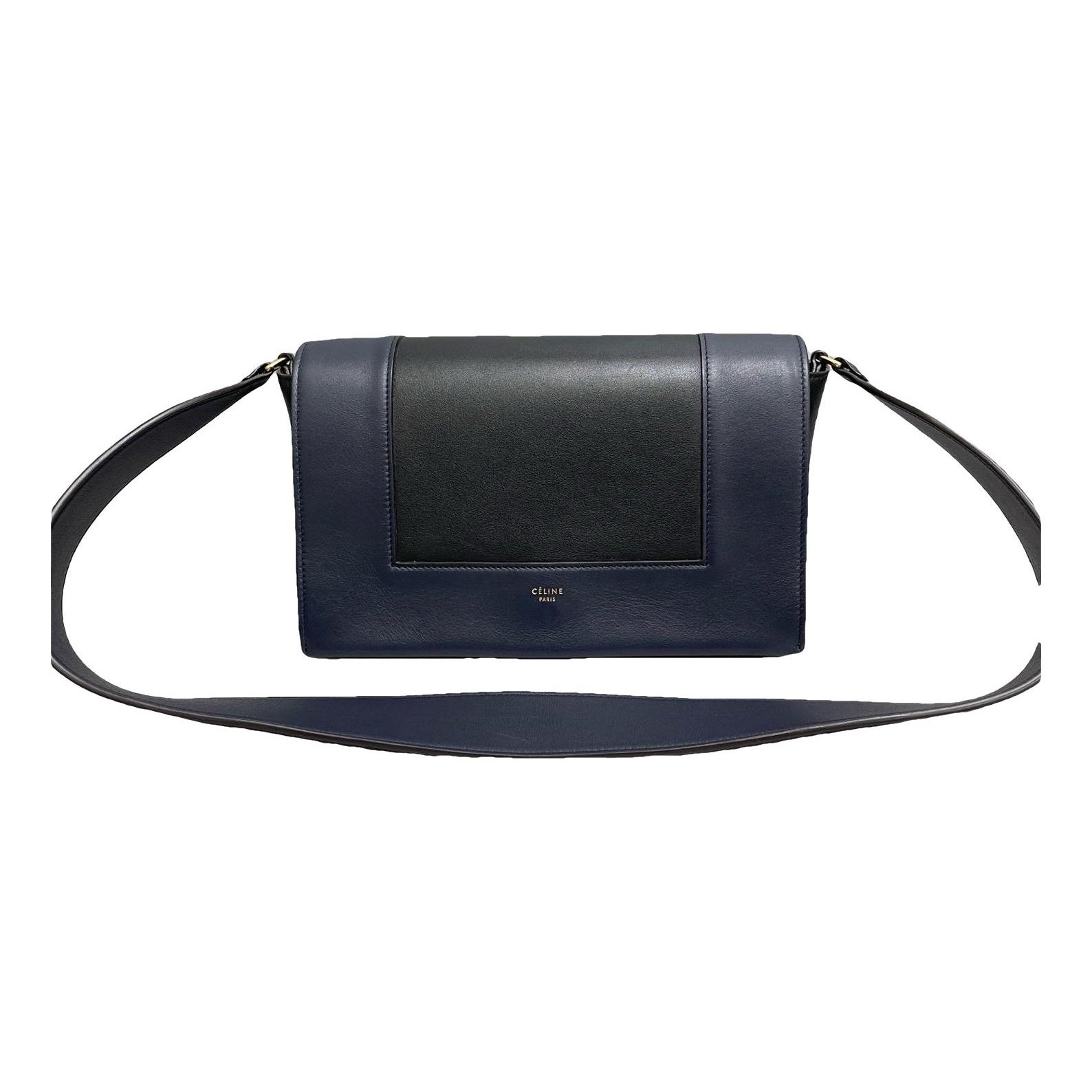 Frame leather handbag
