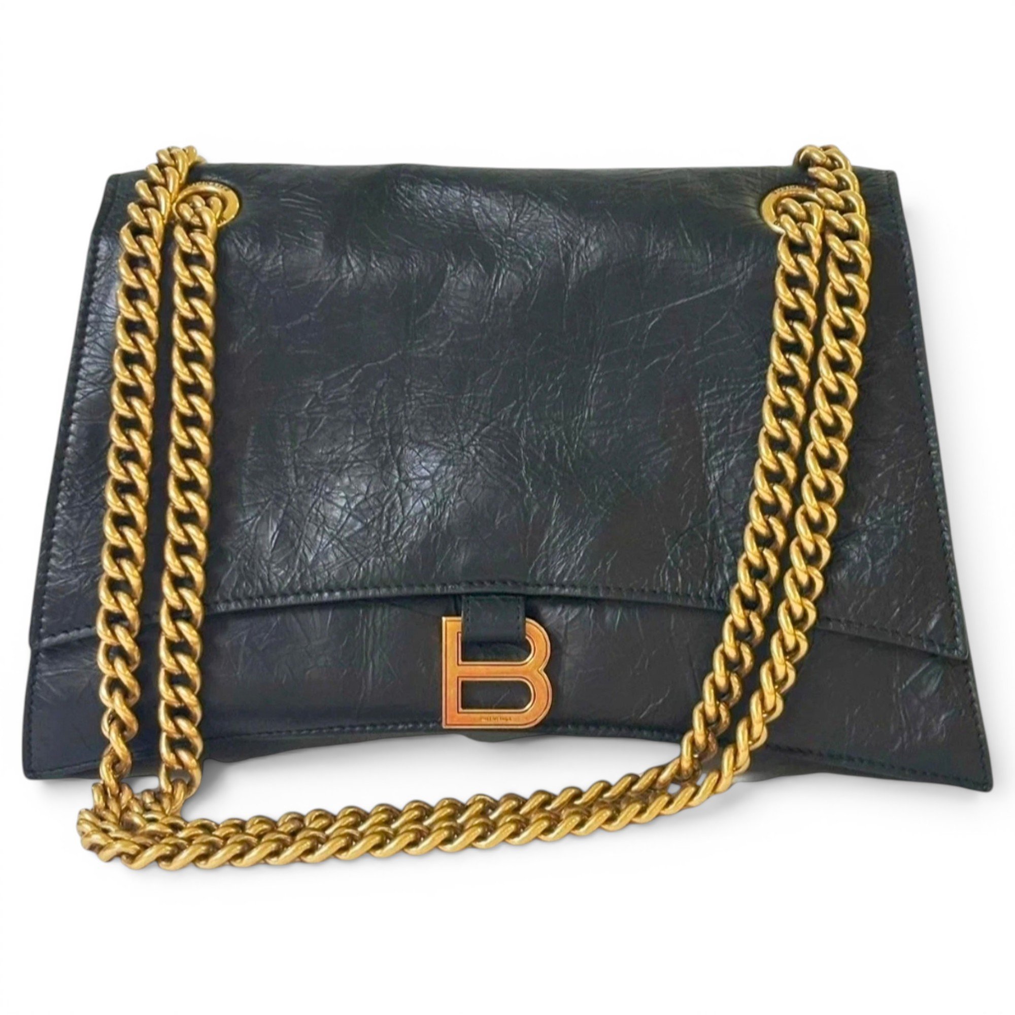 Crush leather crossbody bag
