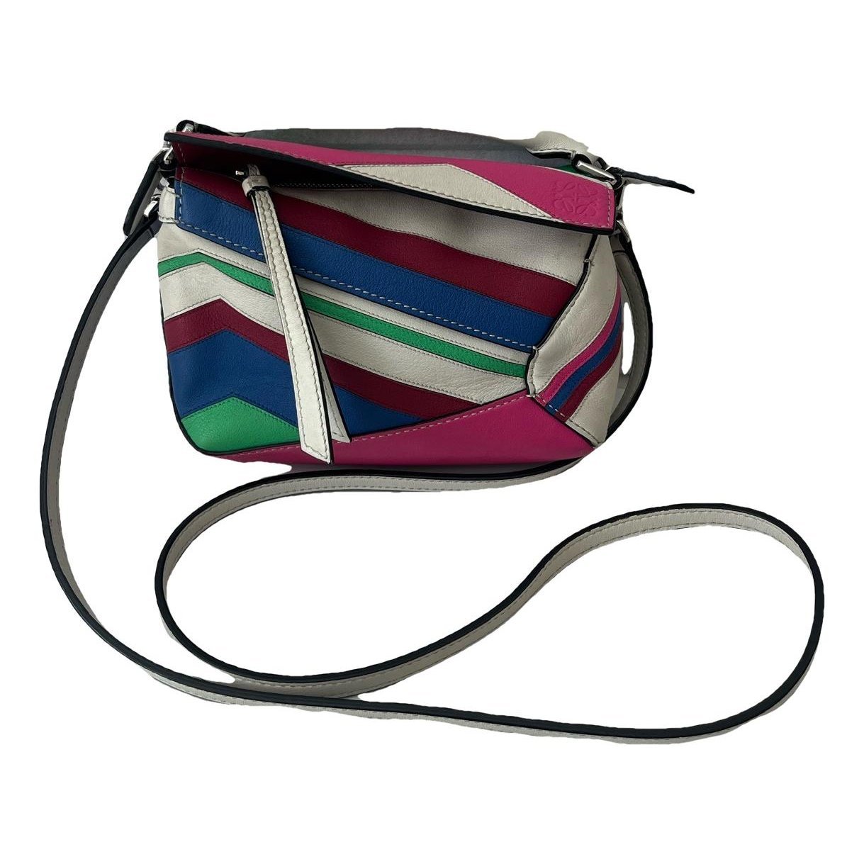Puzzle leather handbag