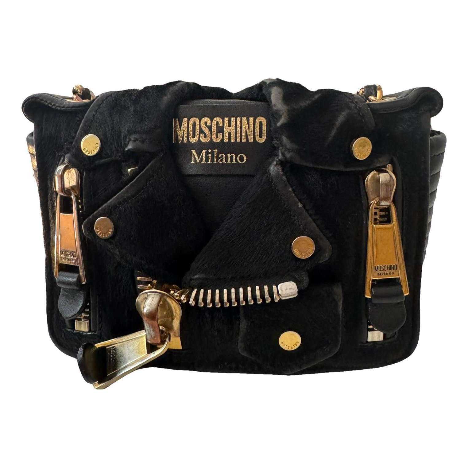 Biker leather crossbody bag