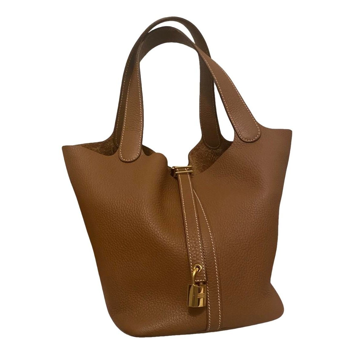 Picotin leather tote