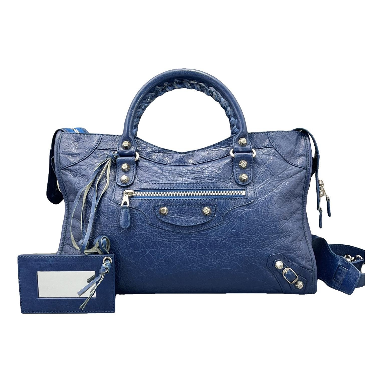 City leather handbag
