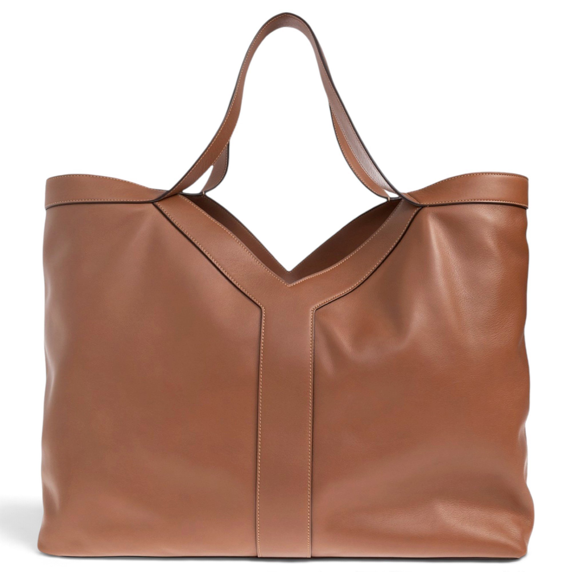 Y leather tote
