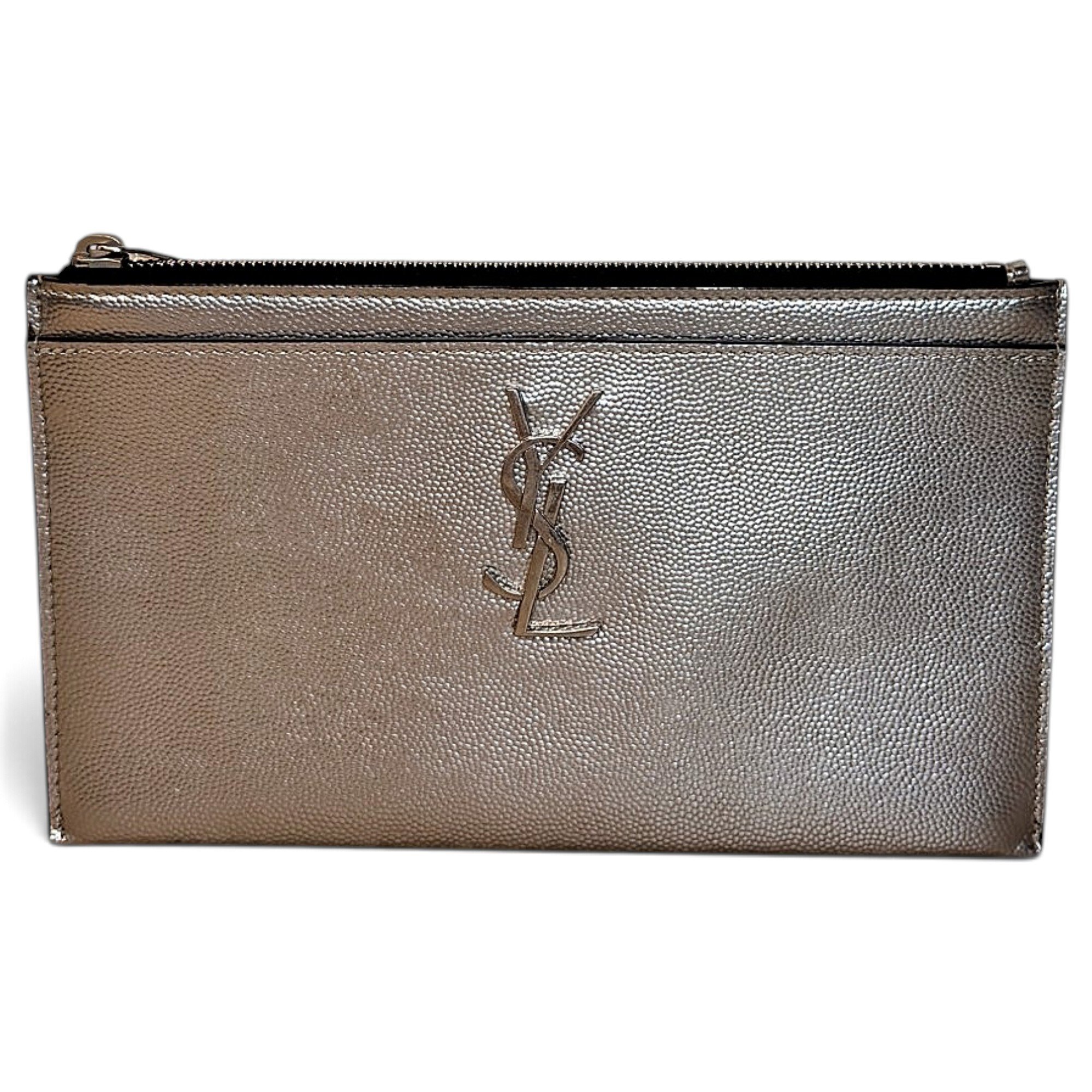 Leather clutch bag