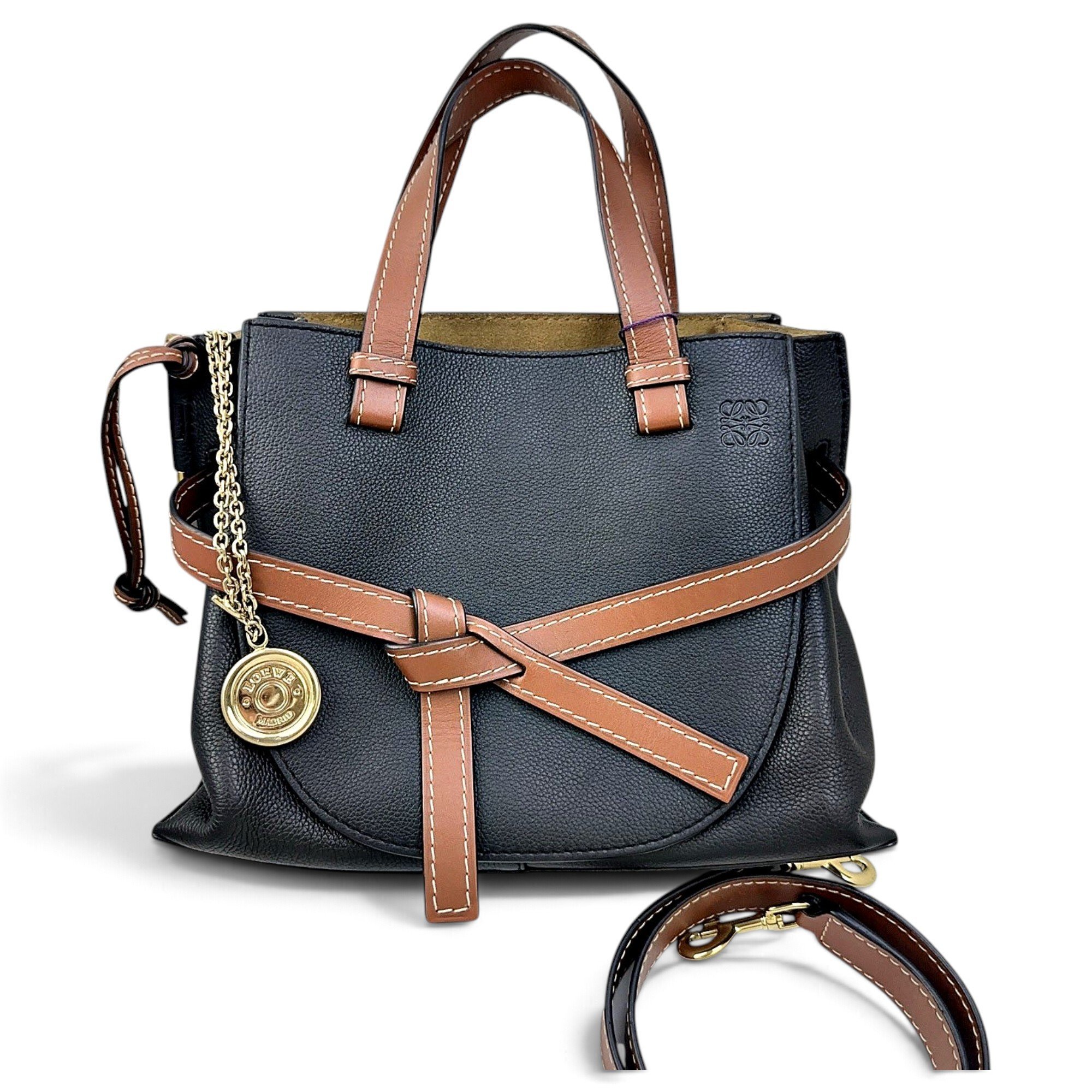 Gate Top Handle leather handbag