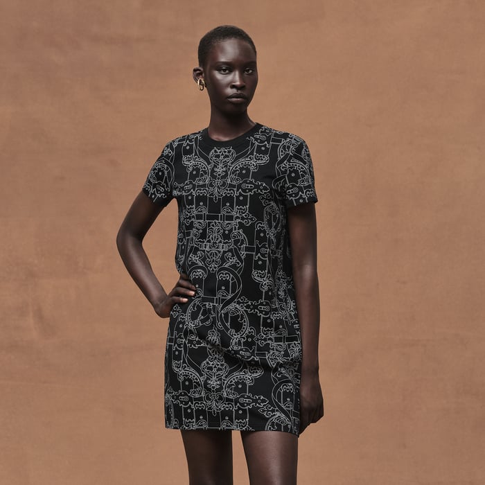 Noir "Ferronnerie Remix" Straight Dress