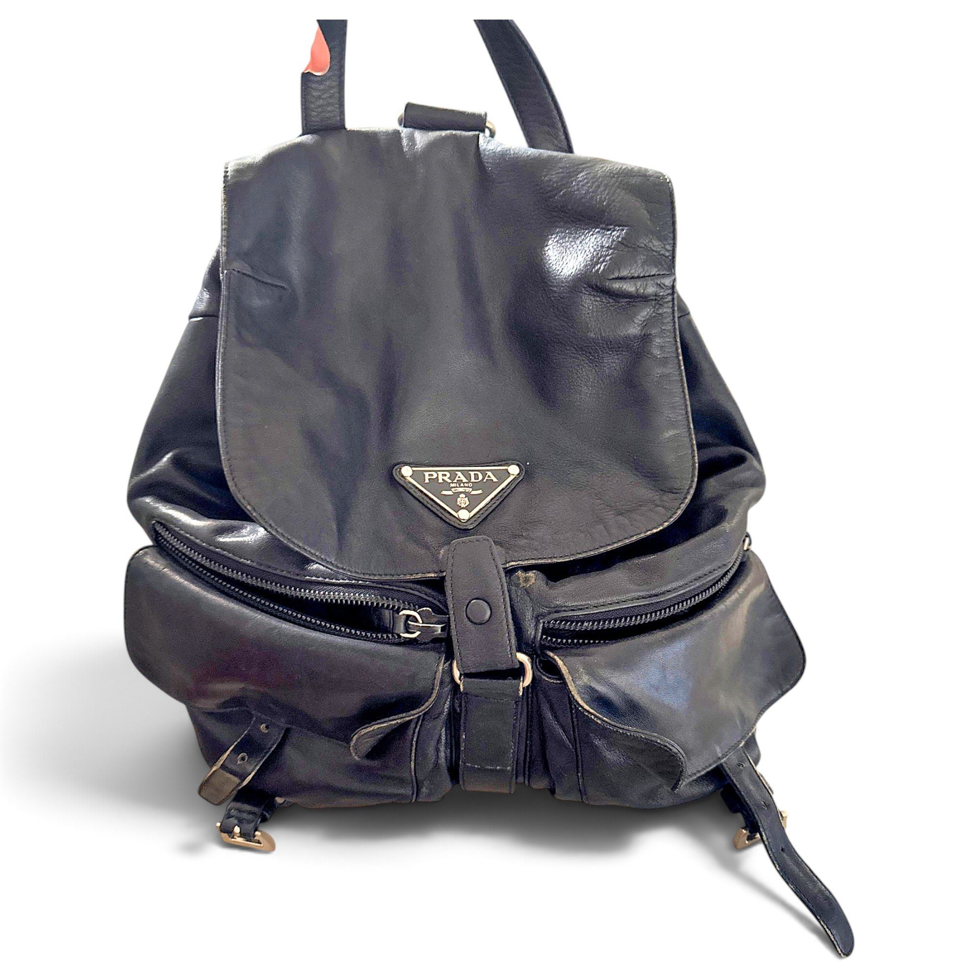 Leather backpack