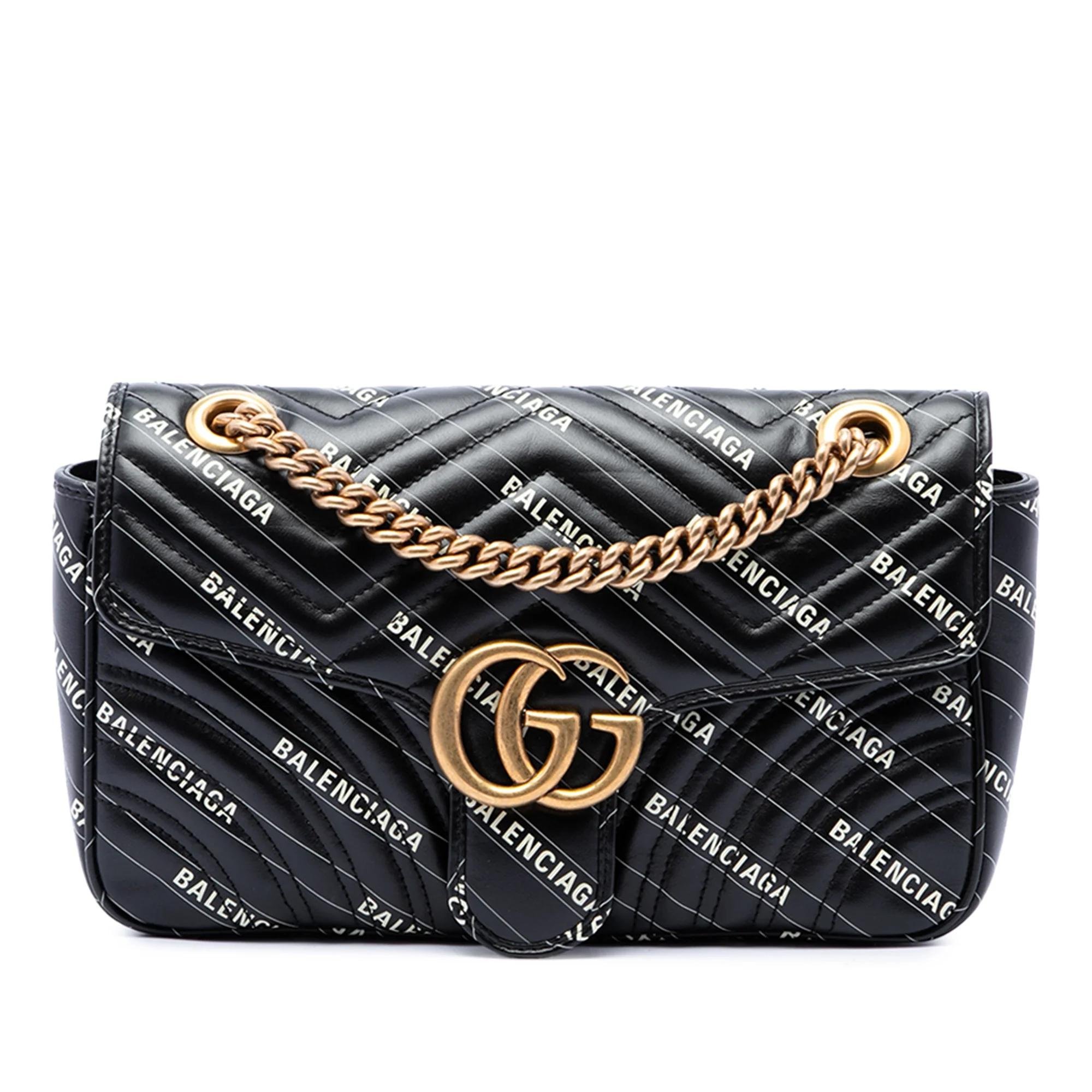 GG Marmont pony-style calfskin handbag