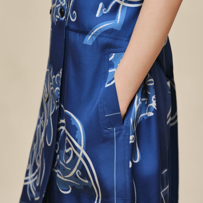 Bleu Lagune "Ex-libris a Main Levee" Dress