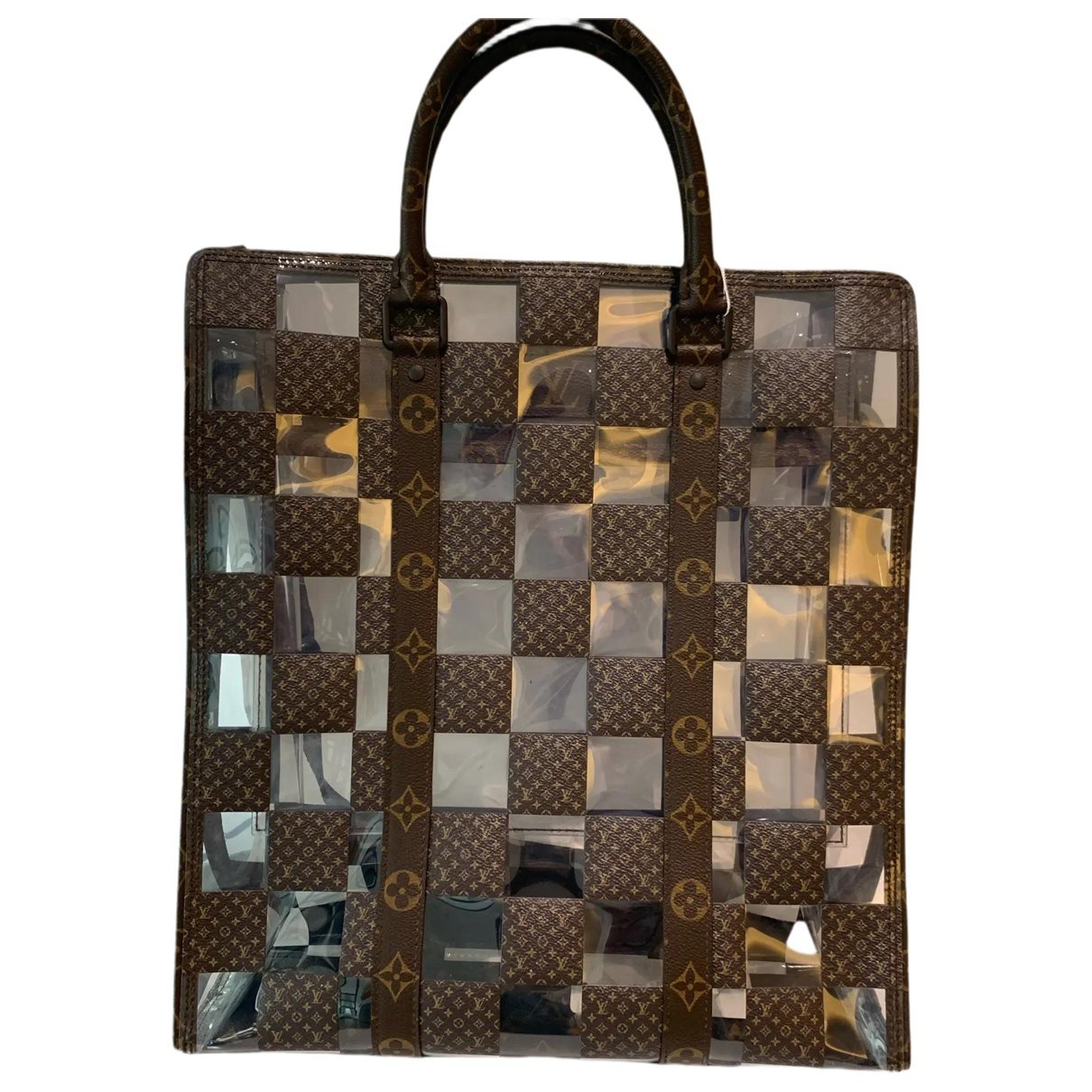 Plat vinyl handbag
