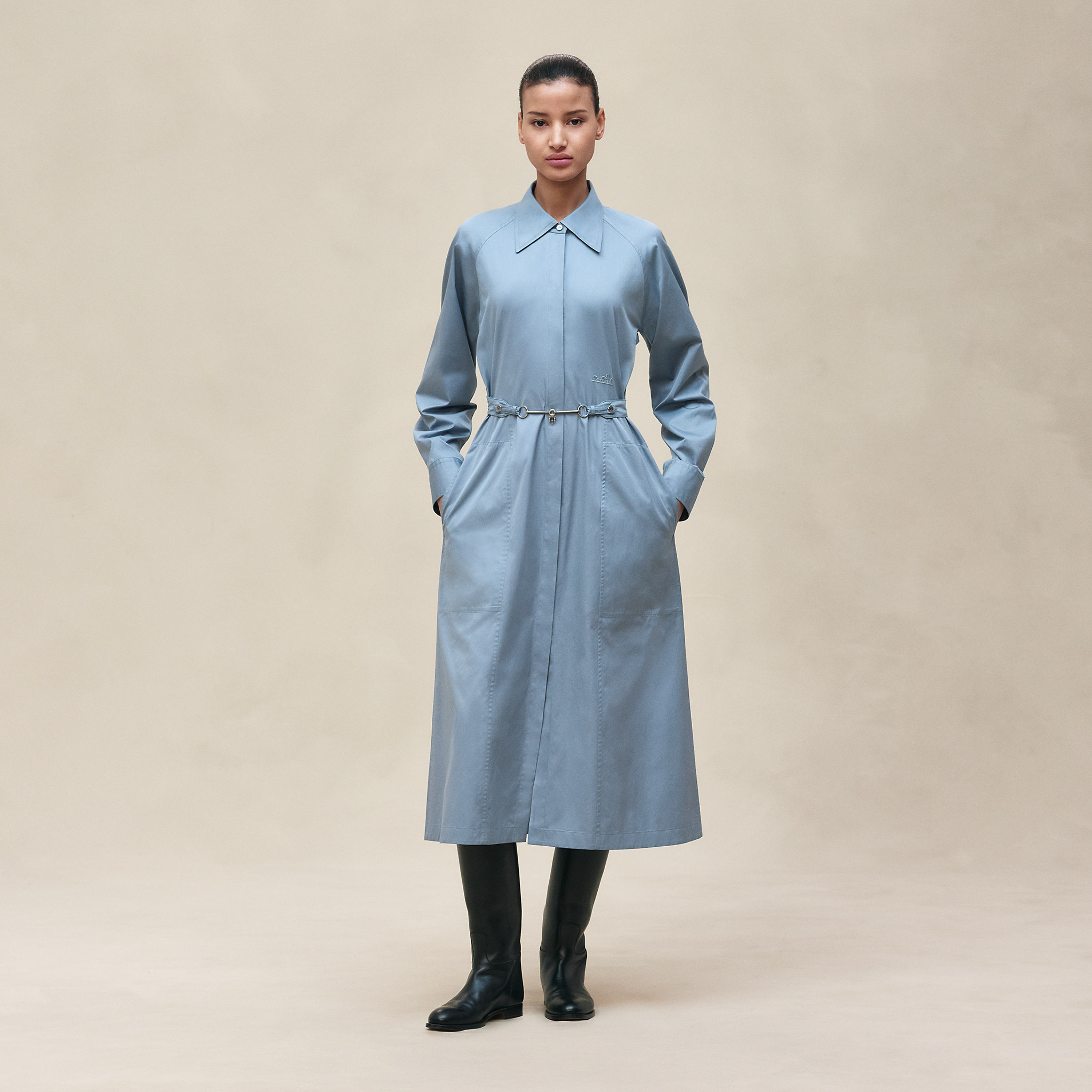 Equestrian shirt dress