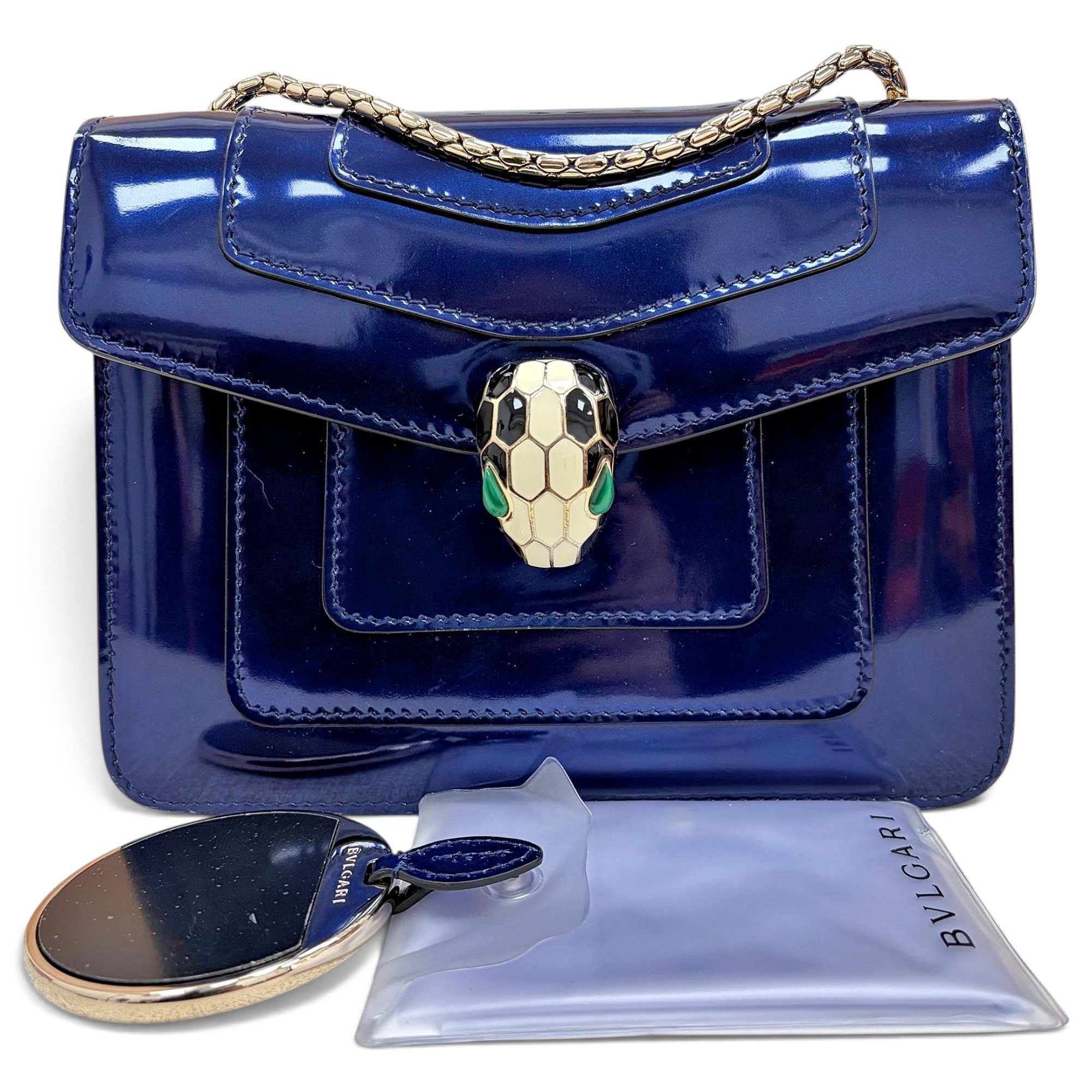 Bvlgari Serpenti patent leather handbag