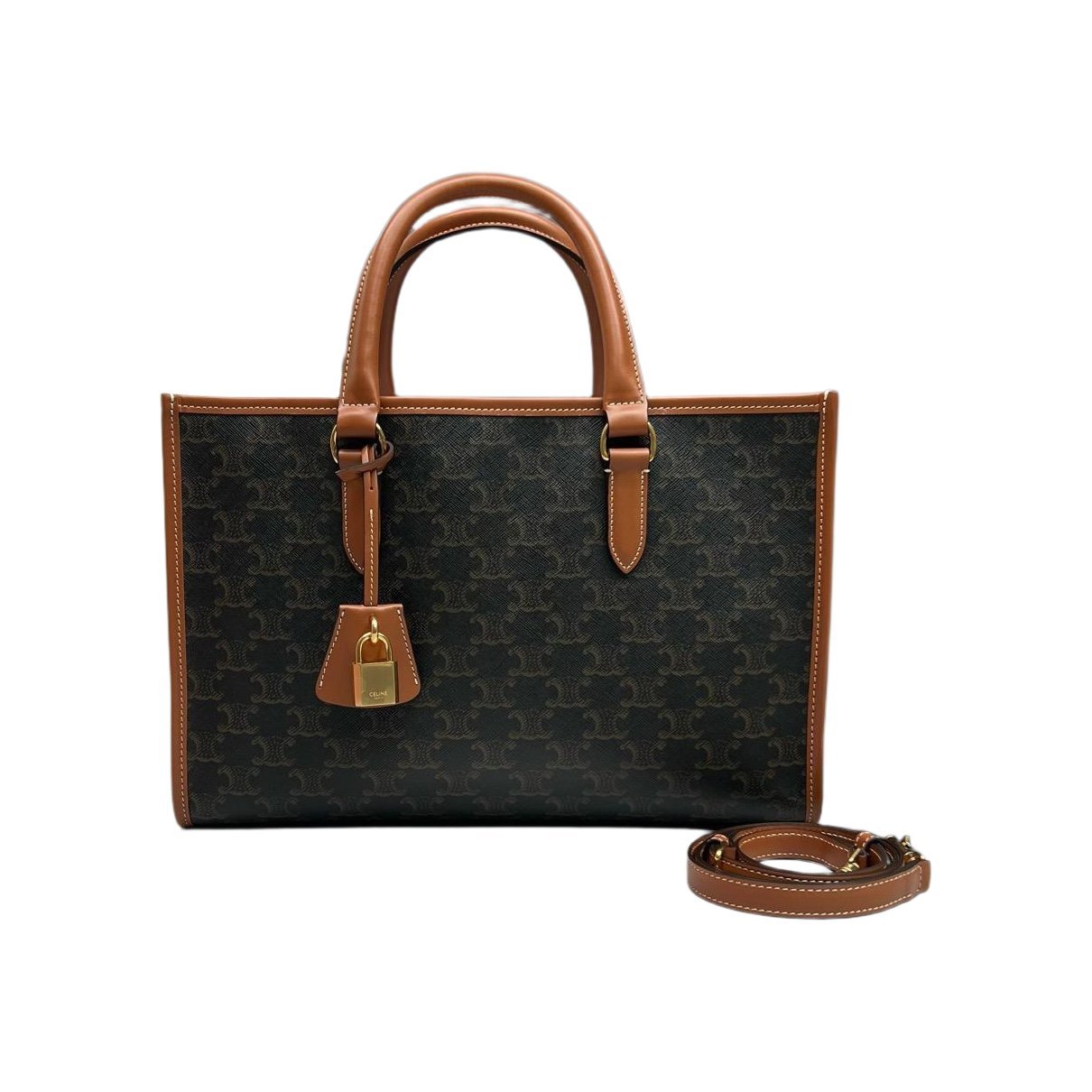 Triomphe leather tote