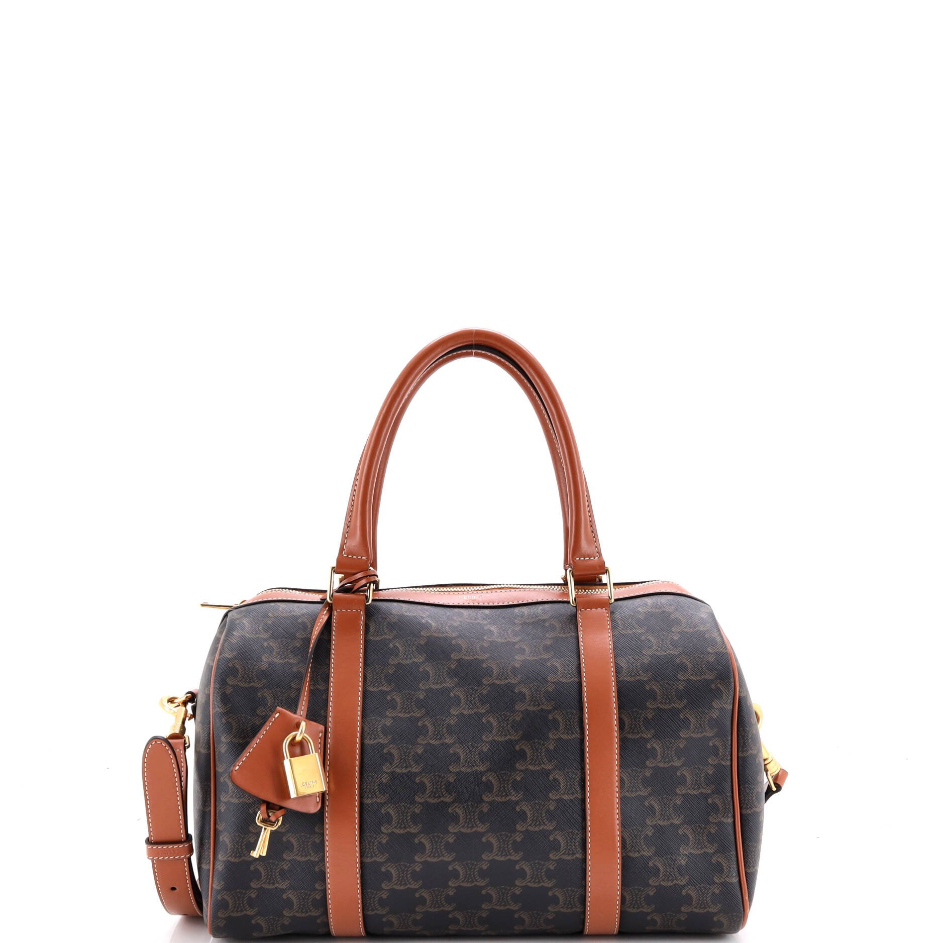 Boston Bag Triomphe Coated Canvas Large