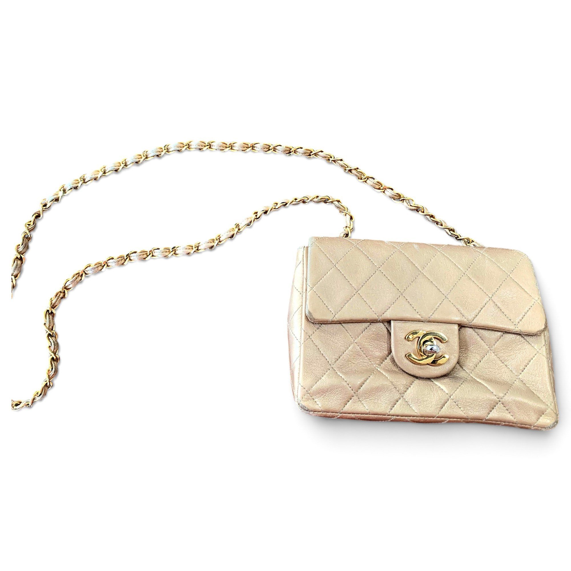 Wallet On Chain leather mini bag