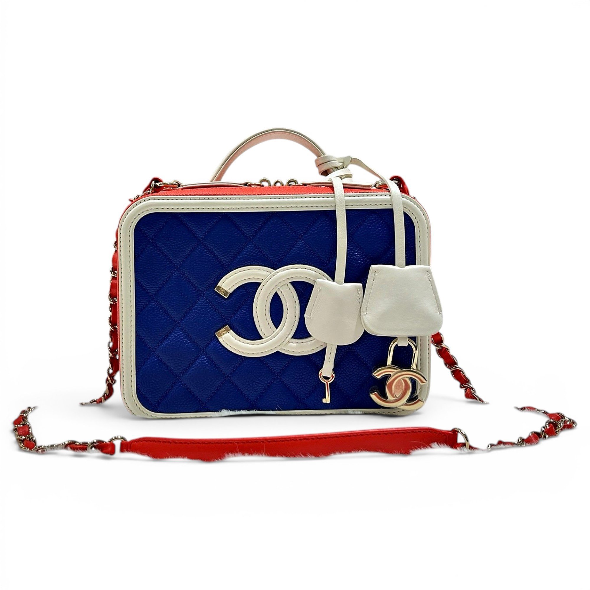 Vanity leather handbag