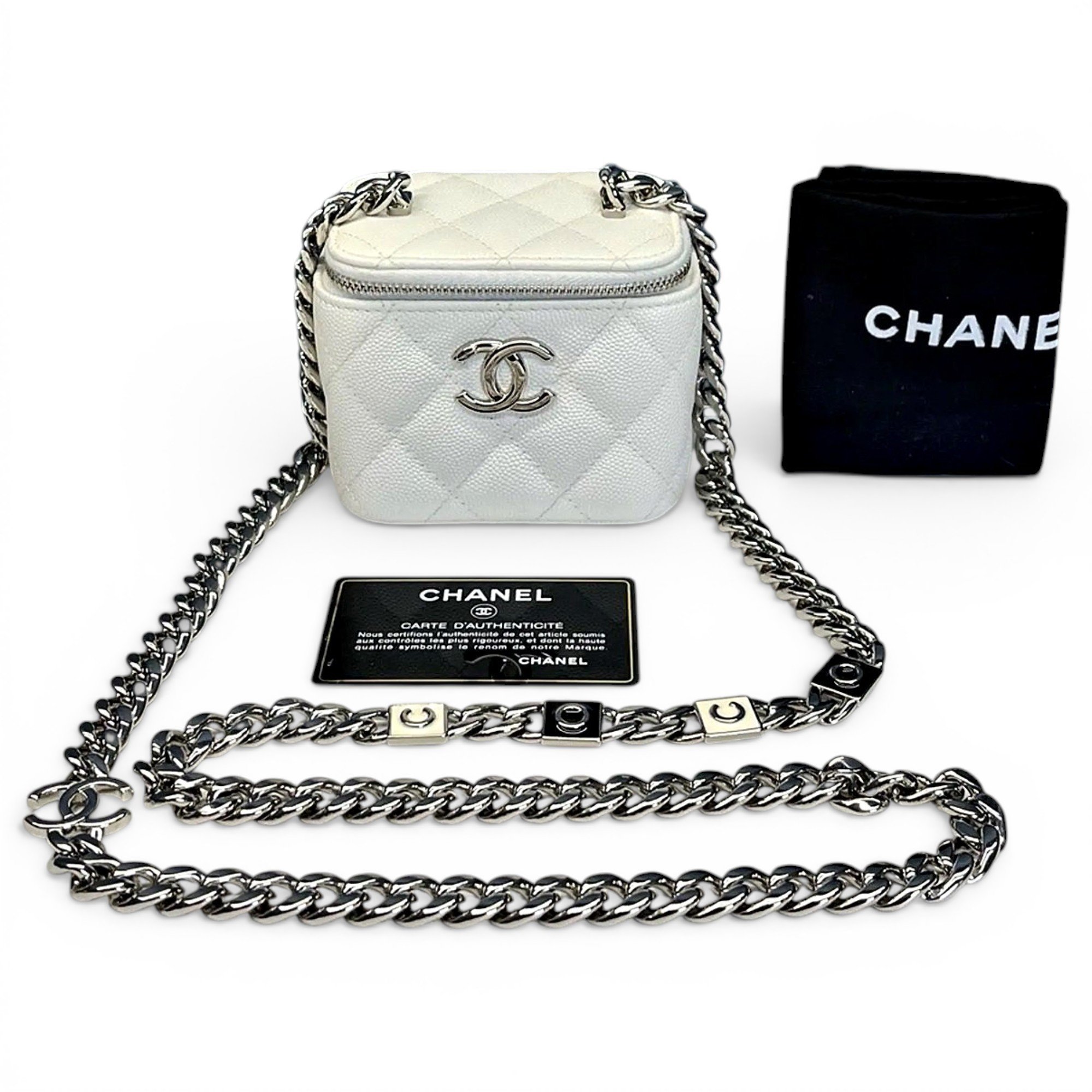 Trendy CC Vanity leather crossbody bag