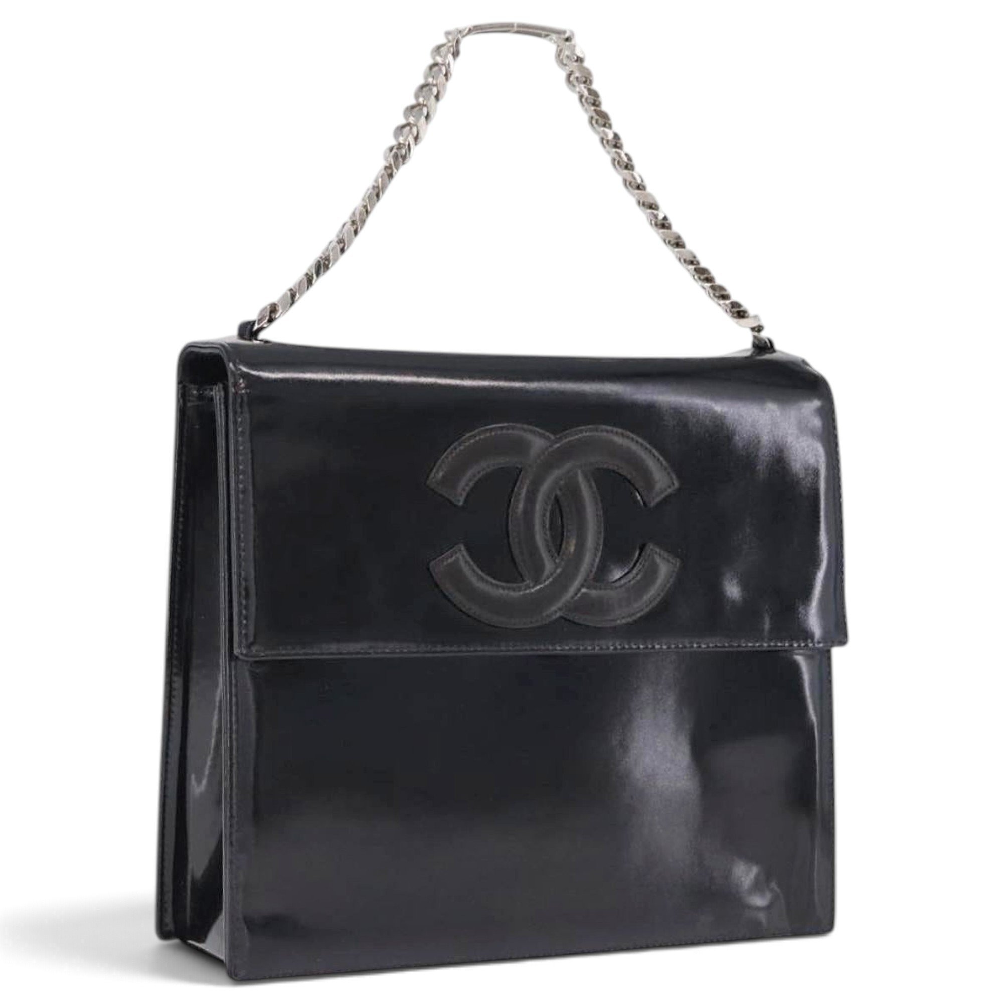 Patent leather handbag