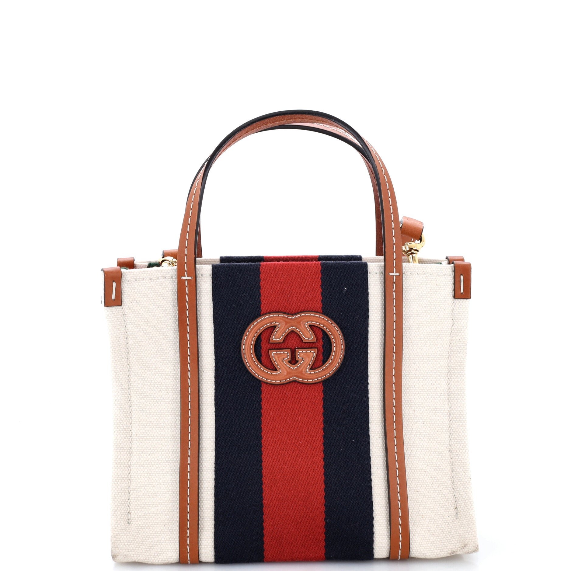 Interlocking G Web Tote Canvas Mini