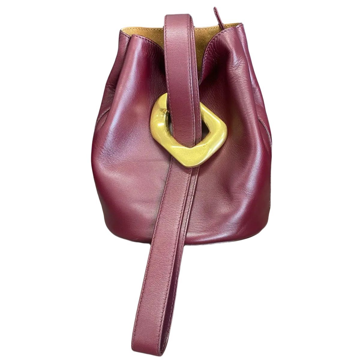 Drop leather handbag