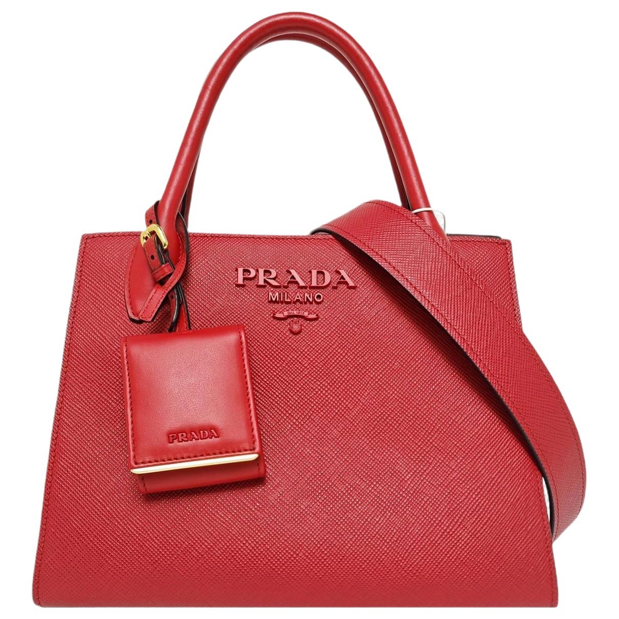 Monochrome leather handbag