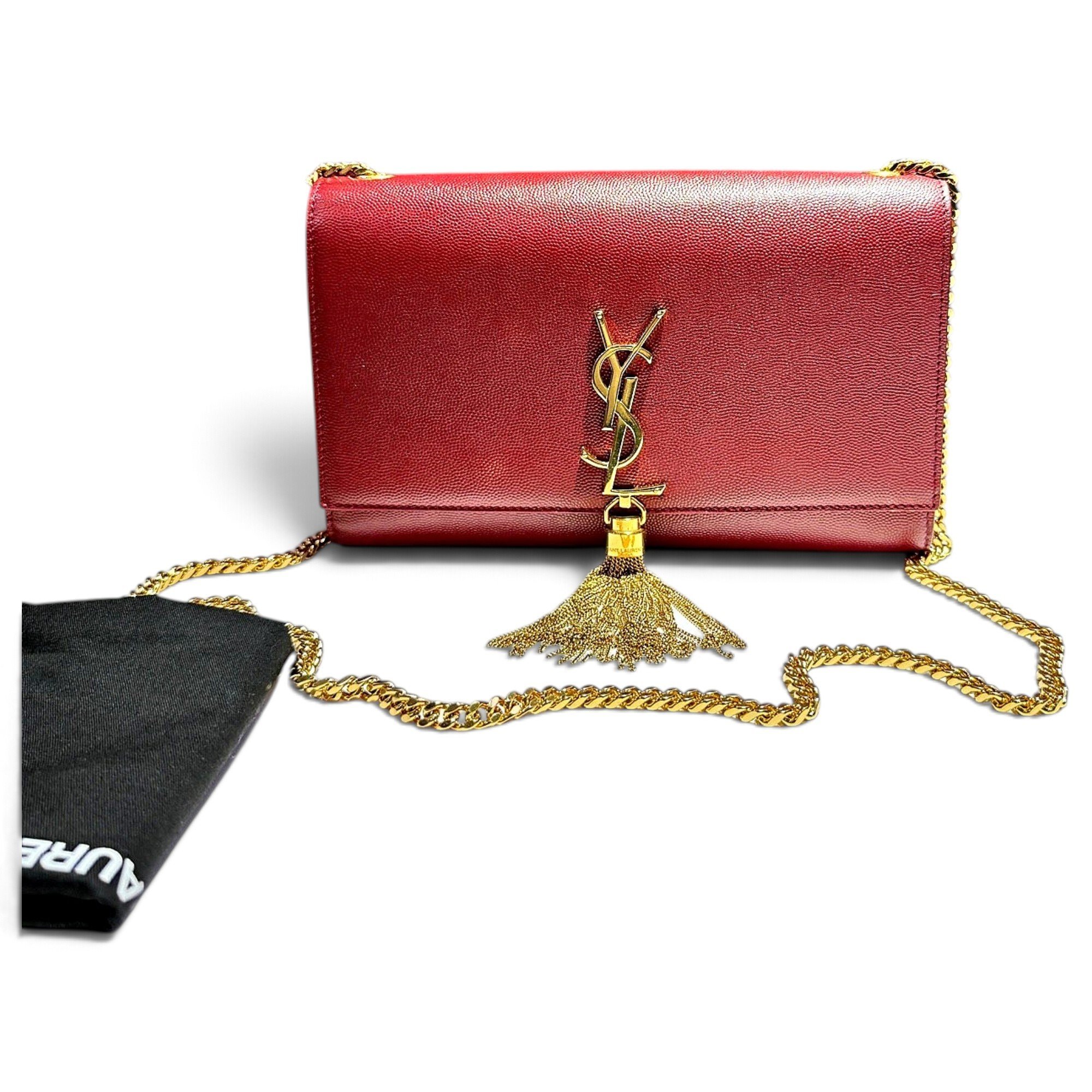 Saint Laurent Pompom Kate leather handbag