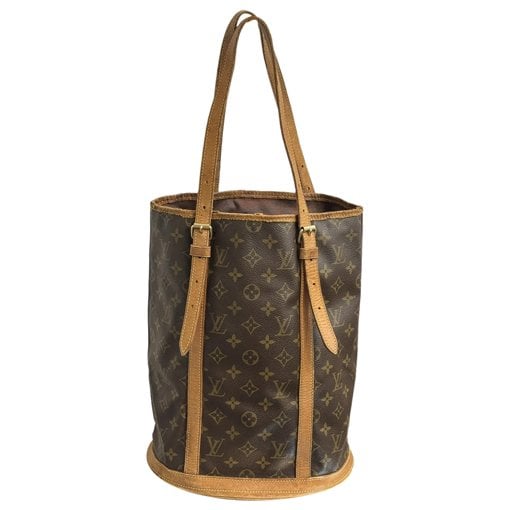 Bucket leather handbag