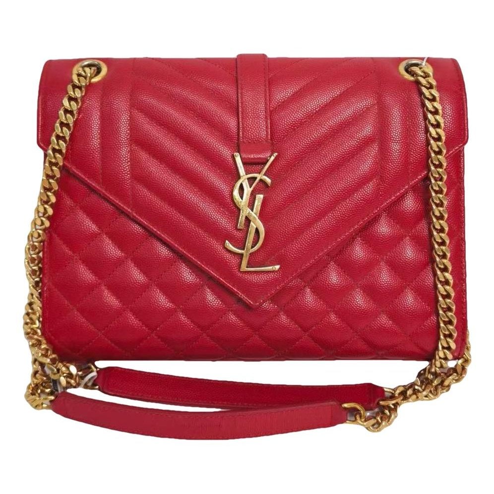 Envelope leather handbag