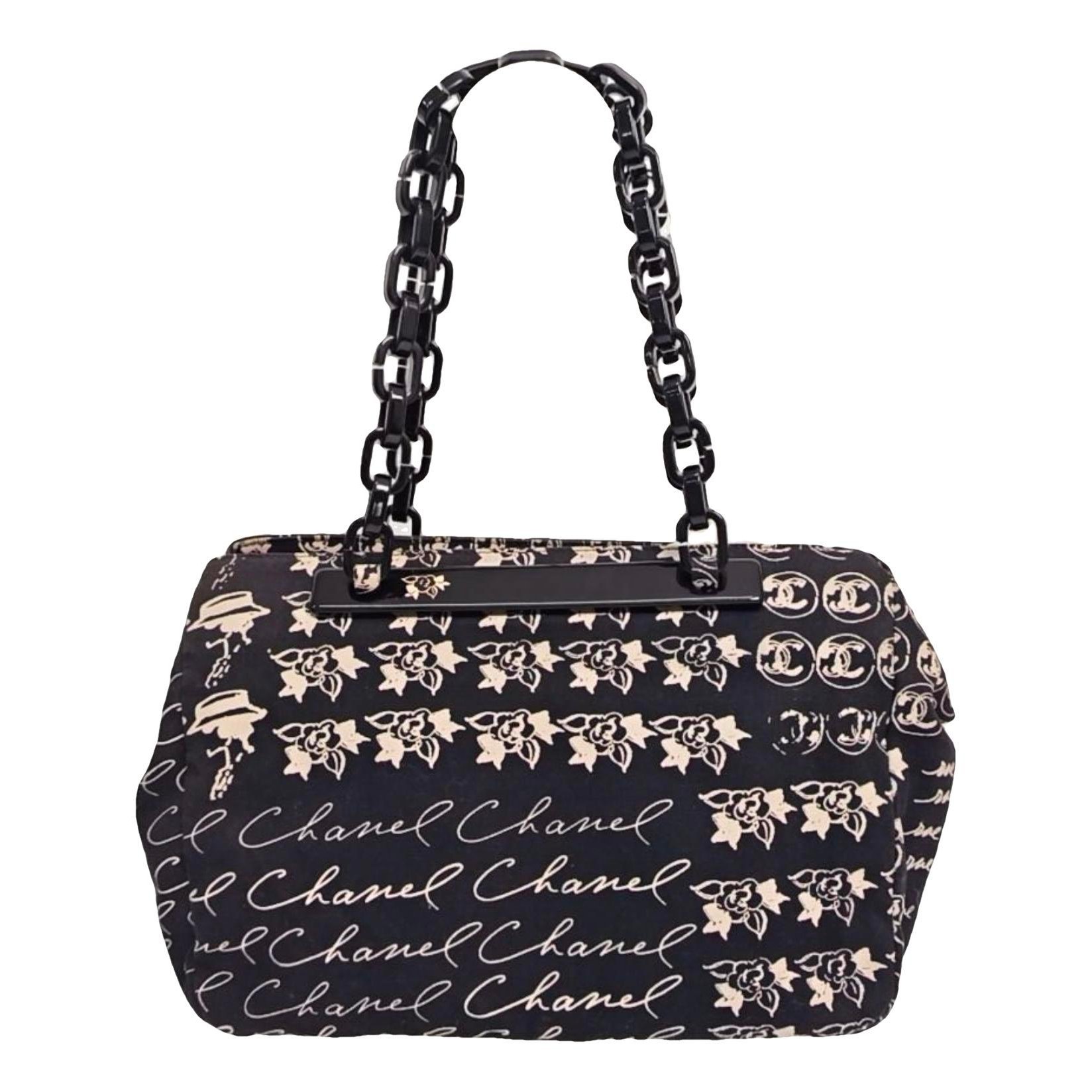 Vintage CC Chain cloth tote