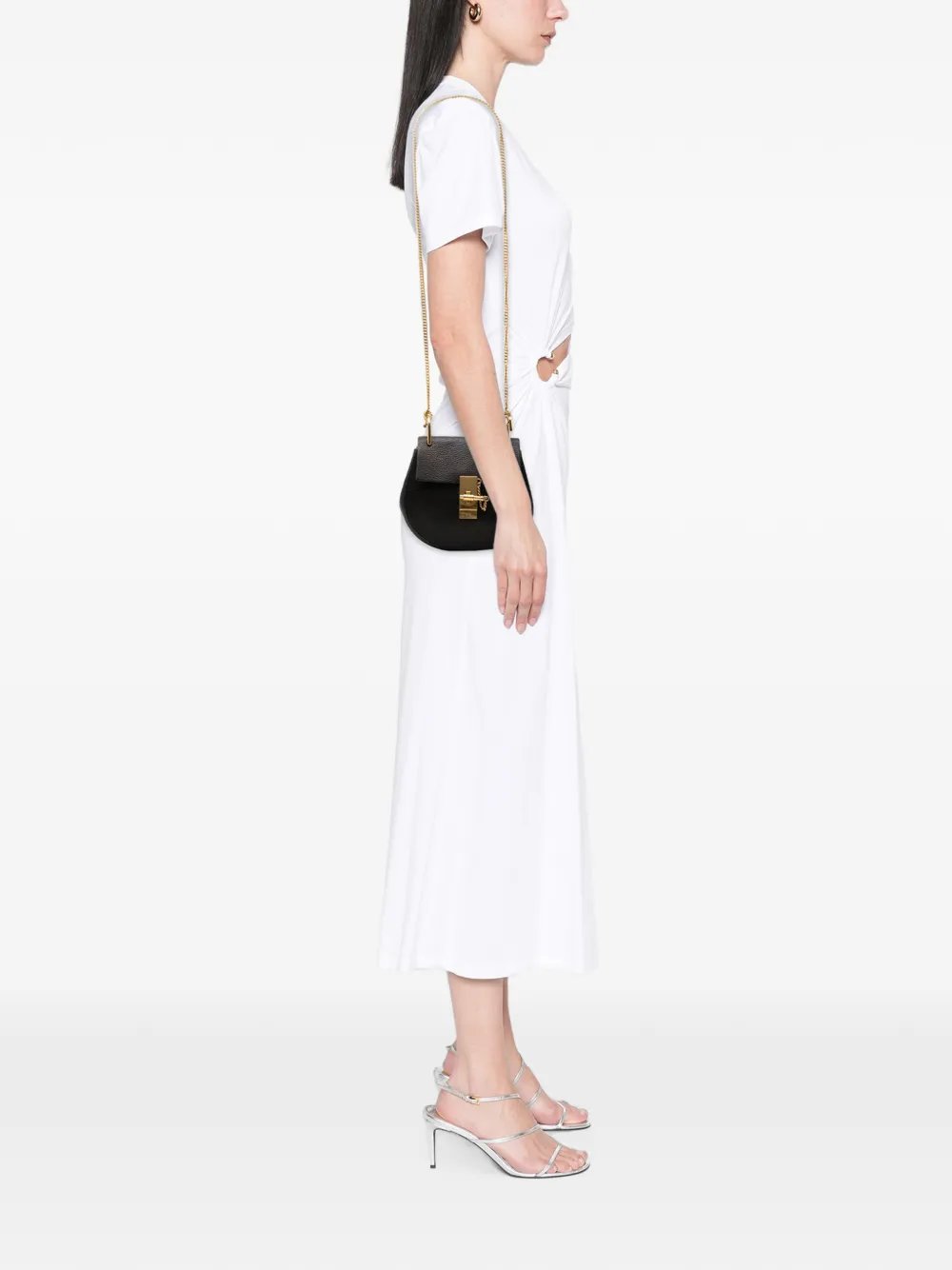 Chloe 2002-2026 Mini Leather Drew crossbody bag