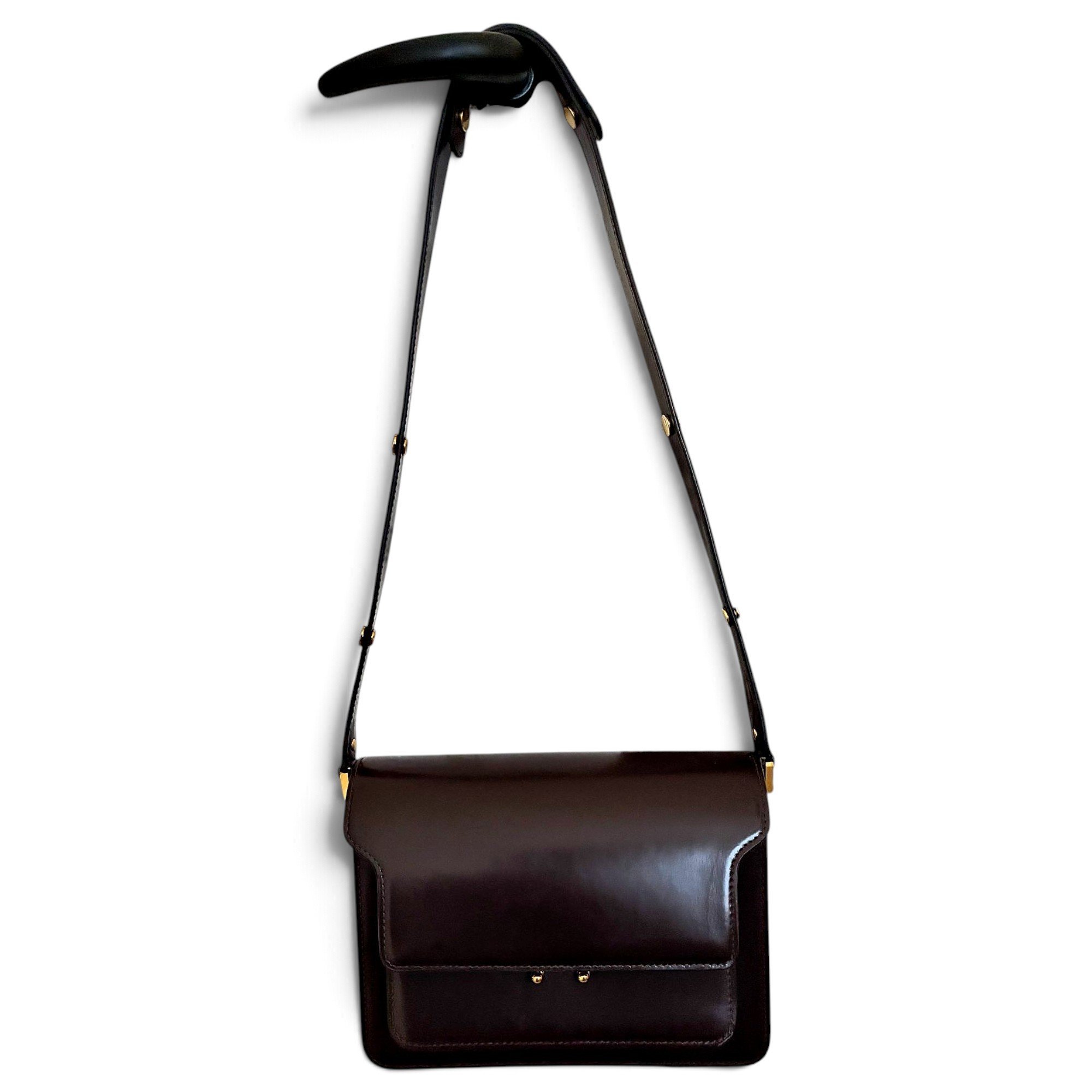 Trunk leather handbag