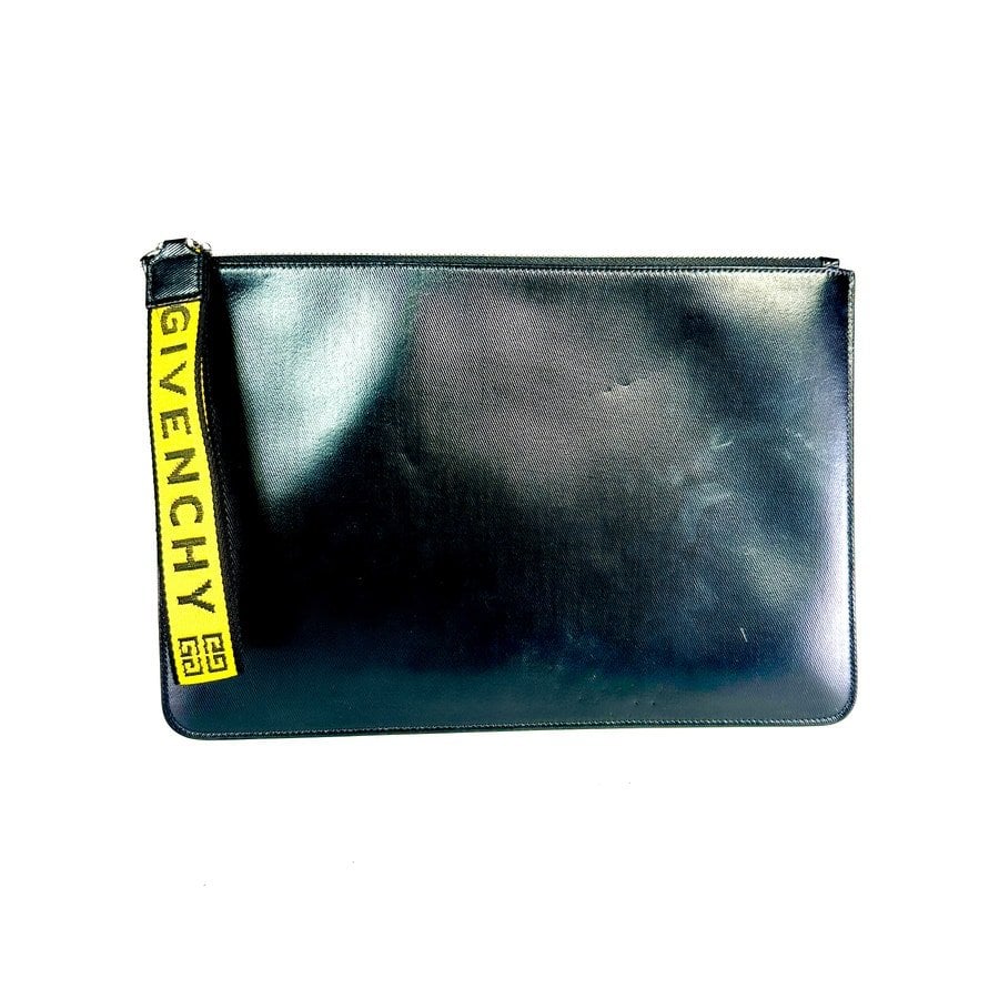 Leather clutch bag