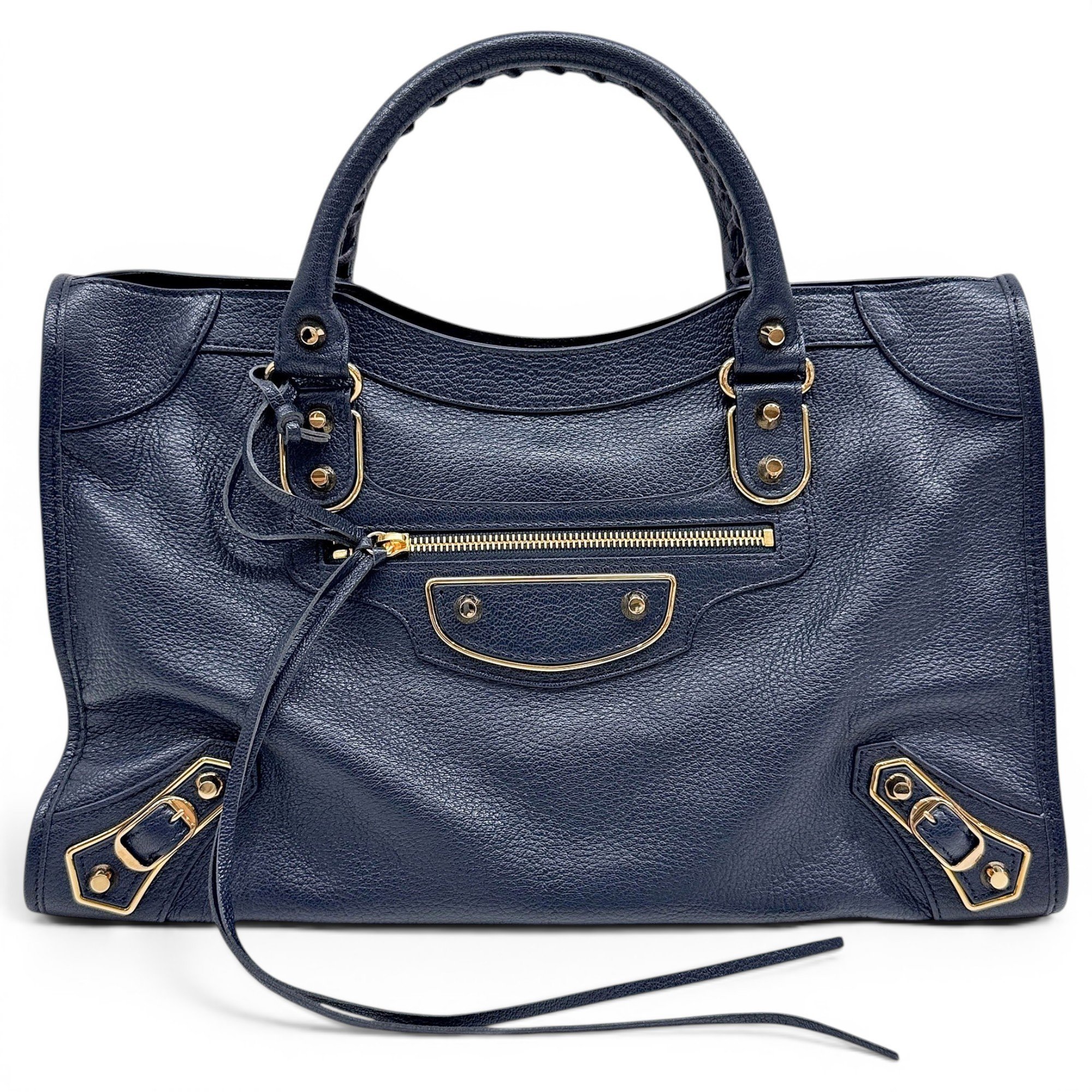 Classic Metalic leather handbag