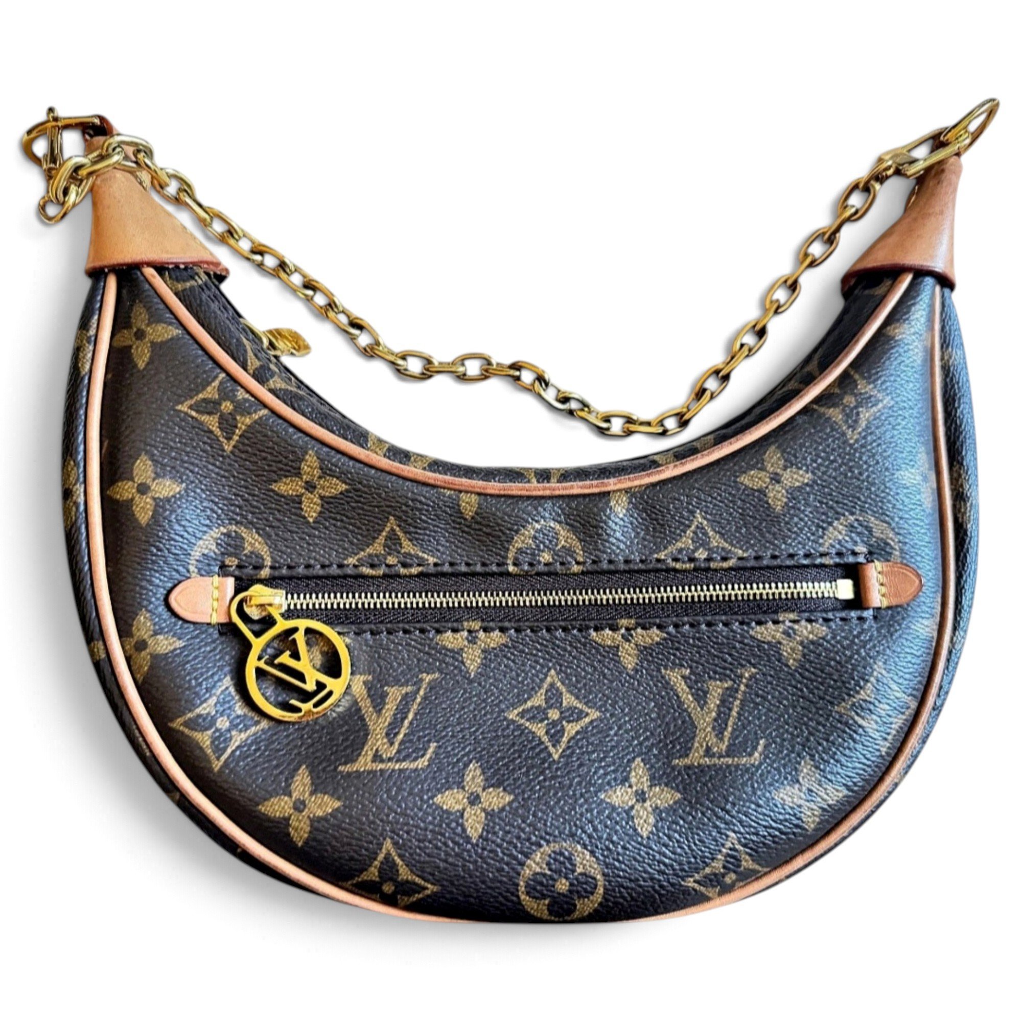 Loop leather crossbody bag