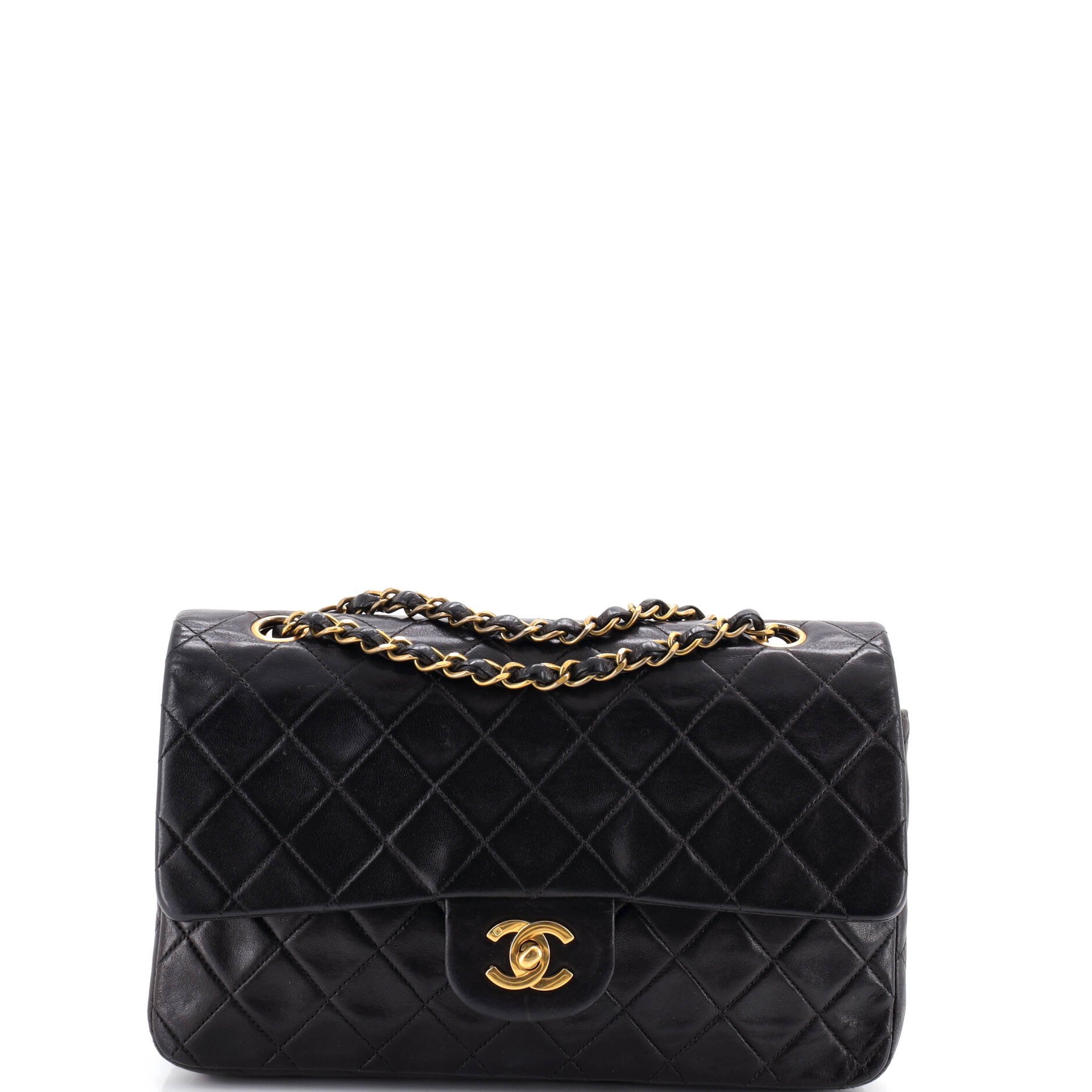 Vintage Classic Double Flap Bag Quilted Lambskin Medium