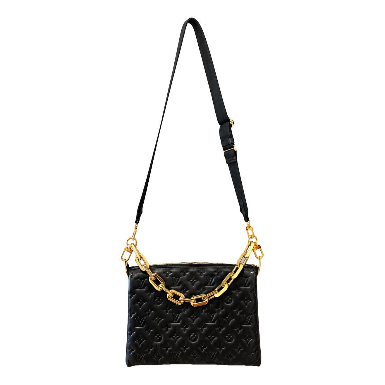 Coussin leather crossbody bag