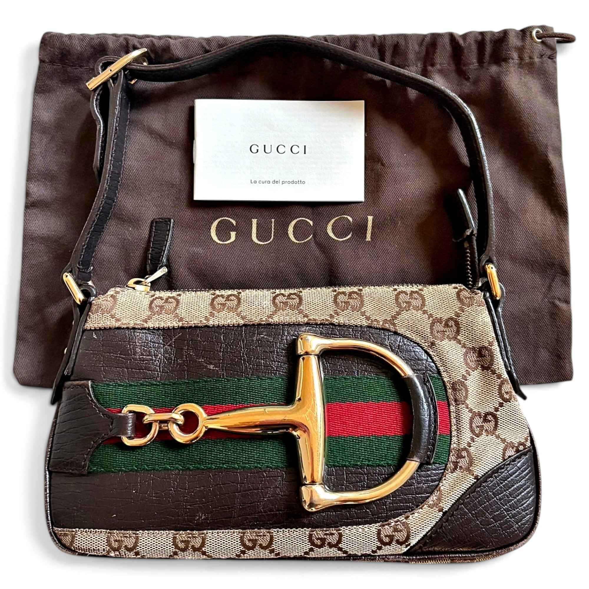 Horsebit Chain cloth handbag