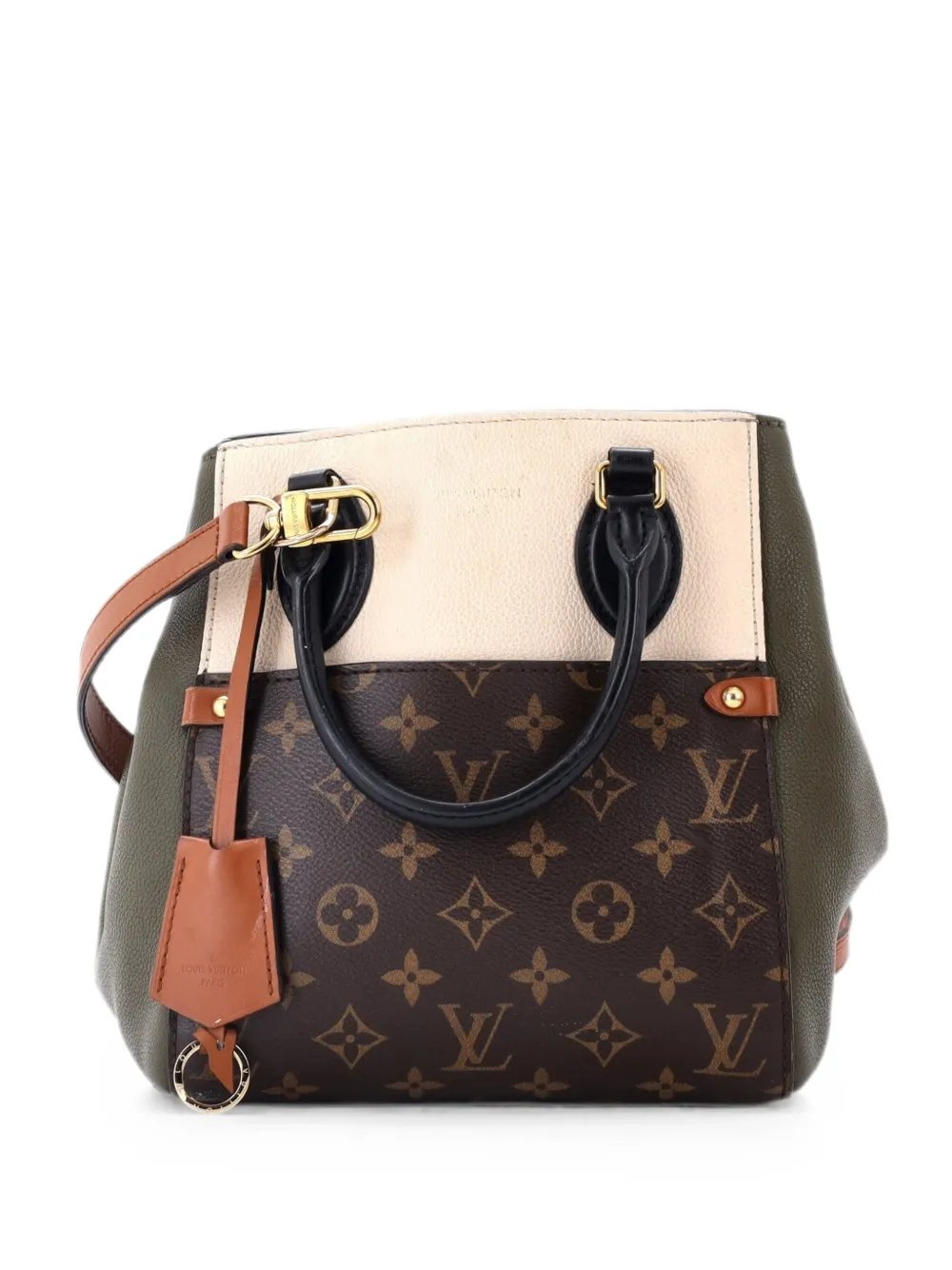 Fold Tote Monogram Canvas and Leather PM satchel