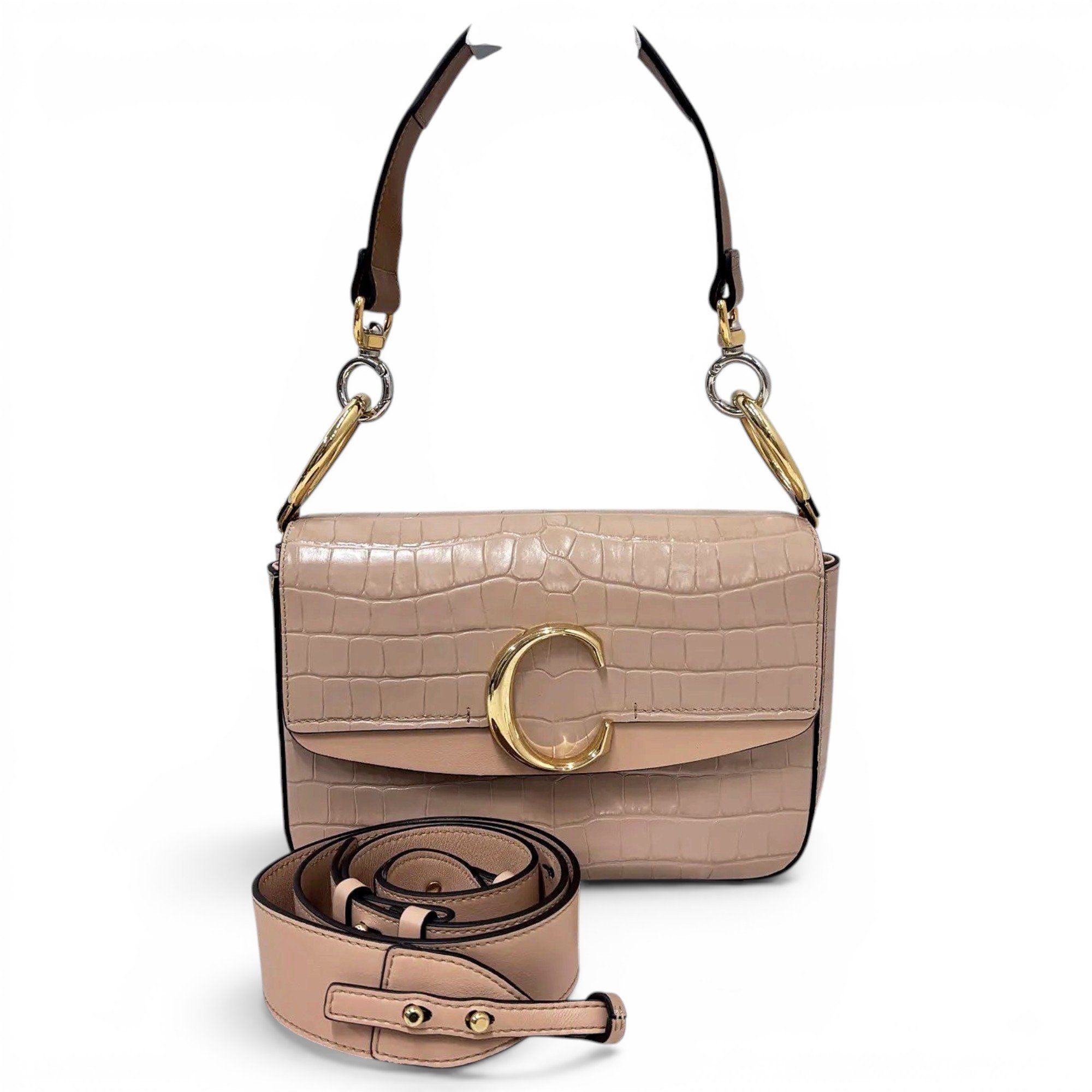 C leather crossbody bag