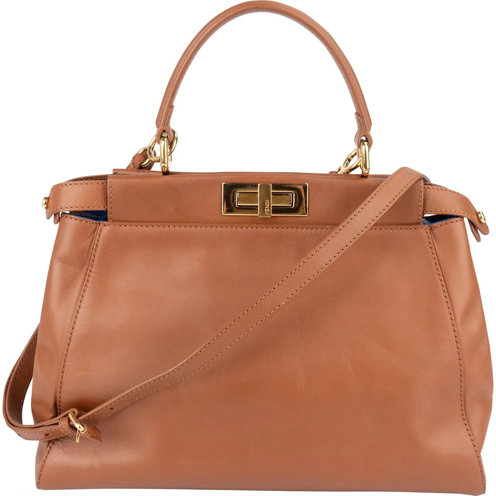 Peekaboo leather handbag