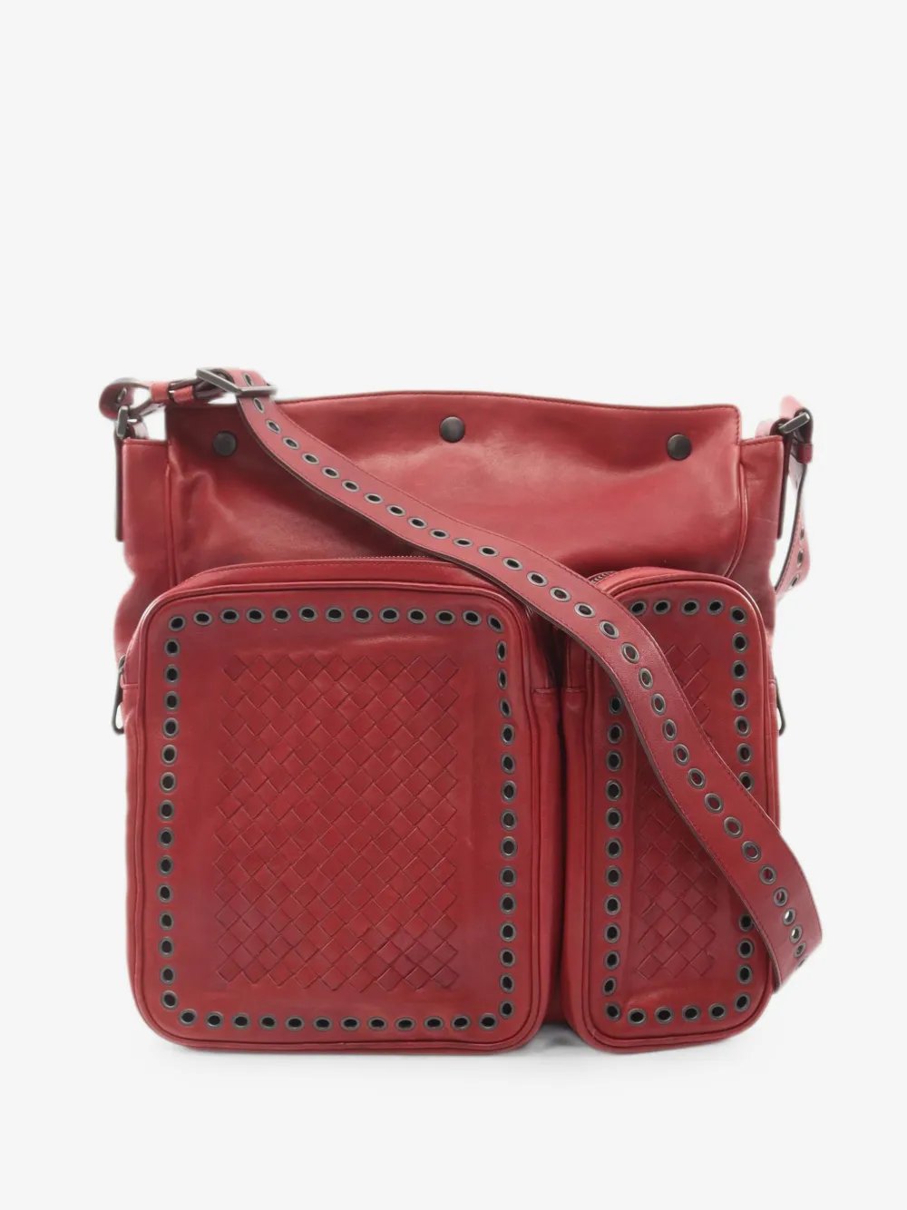 2000s Intrecciato eyelet shoulder bag